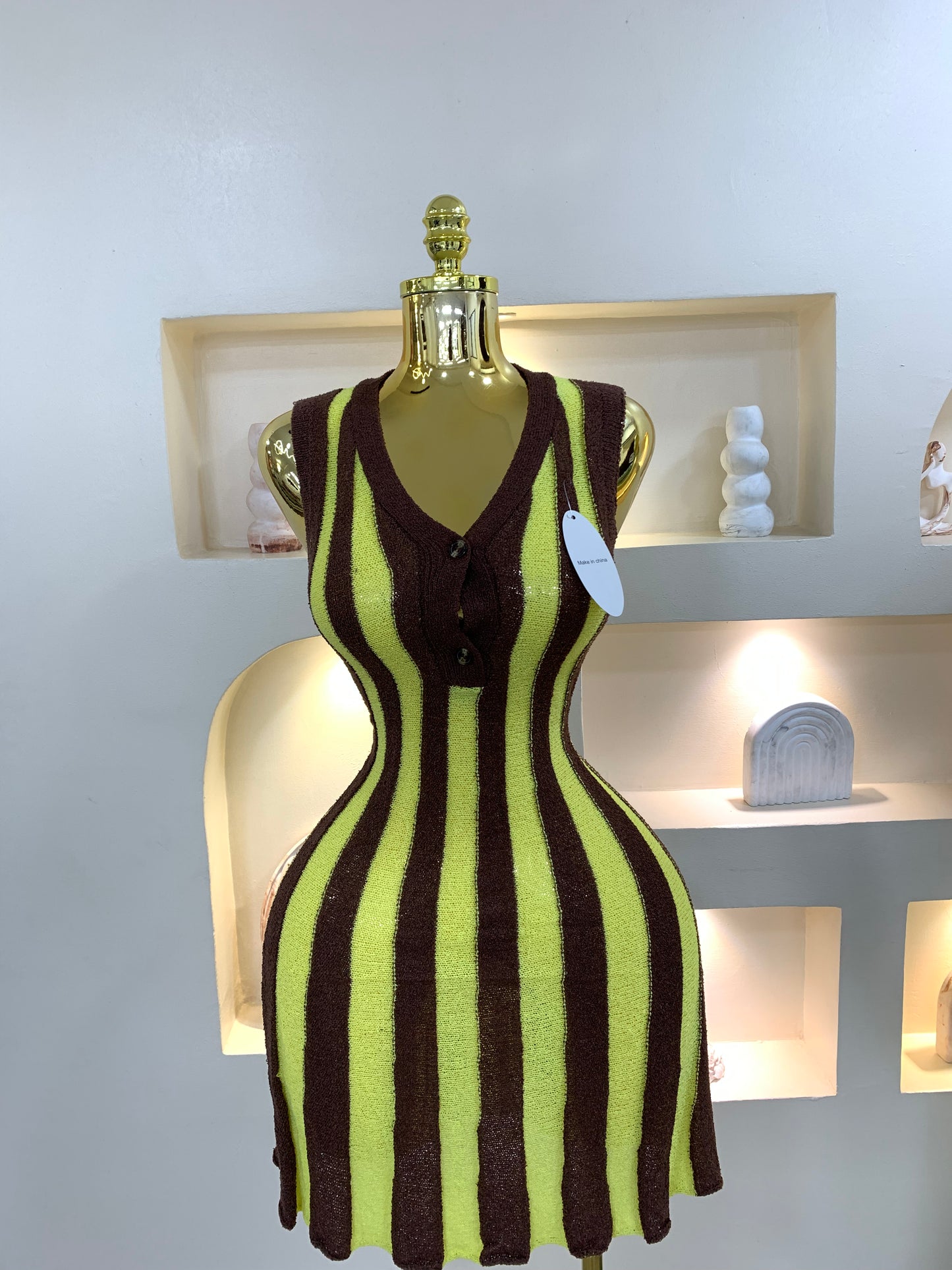 Knitted Button dress MW1001