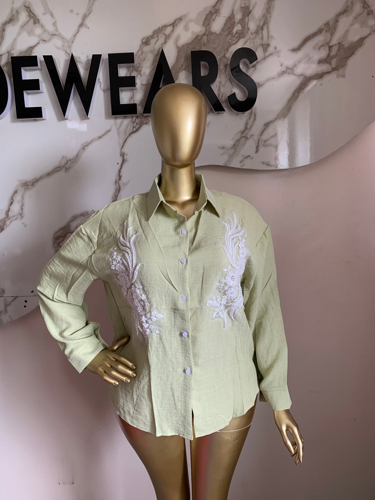 Flower Bead Shirt111
