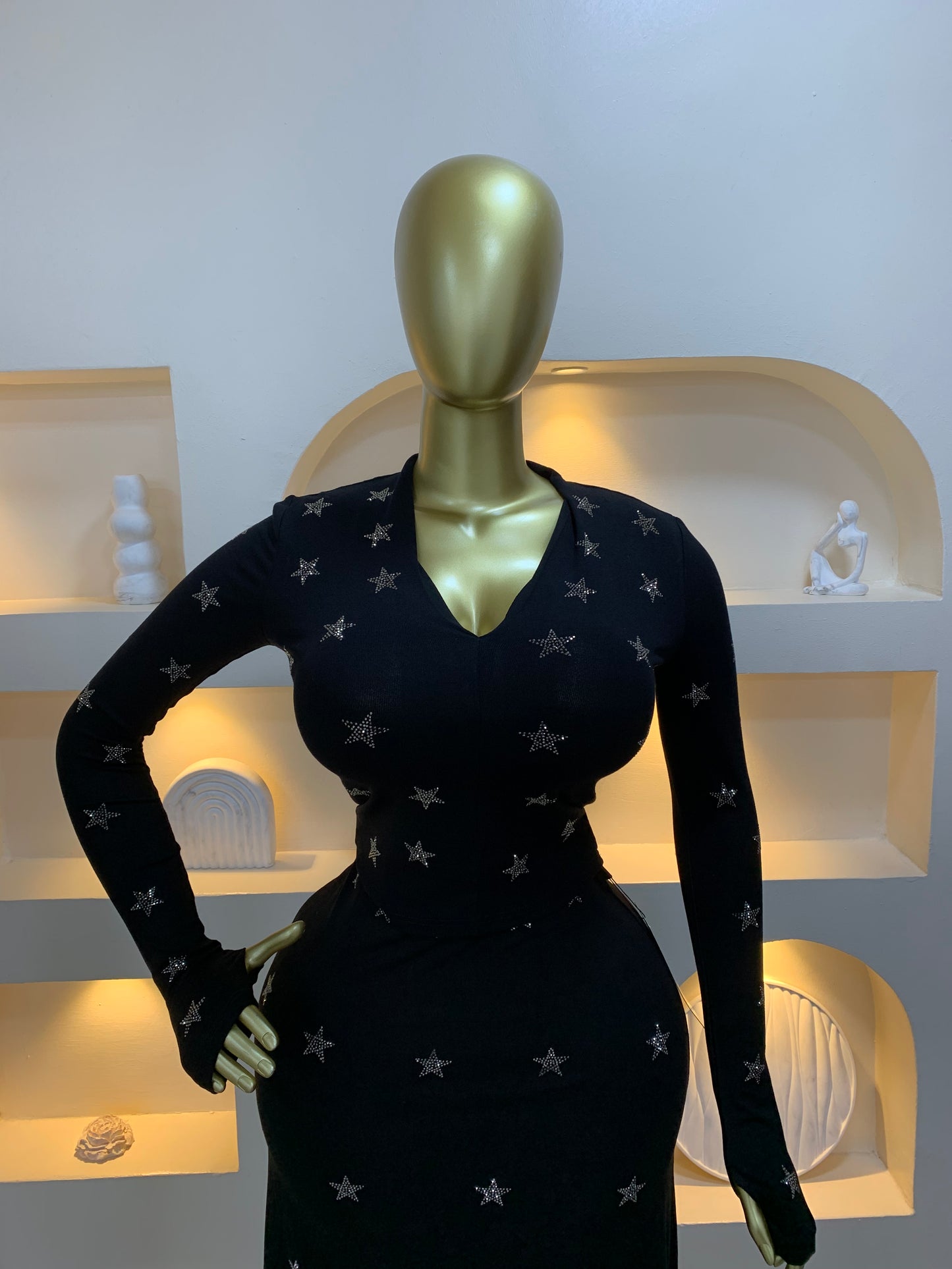 Star Stone Bodycon Two Piece Set MW2198