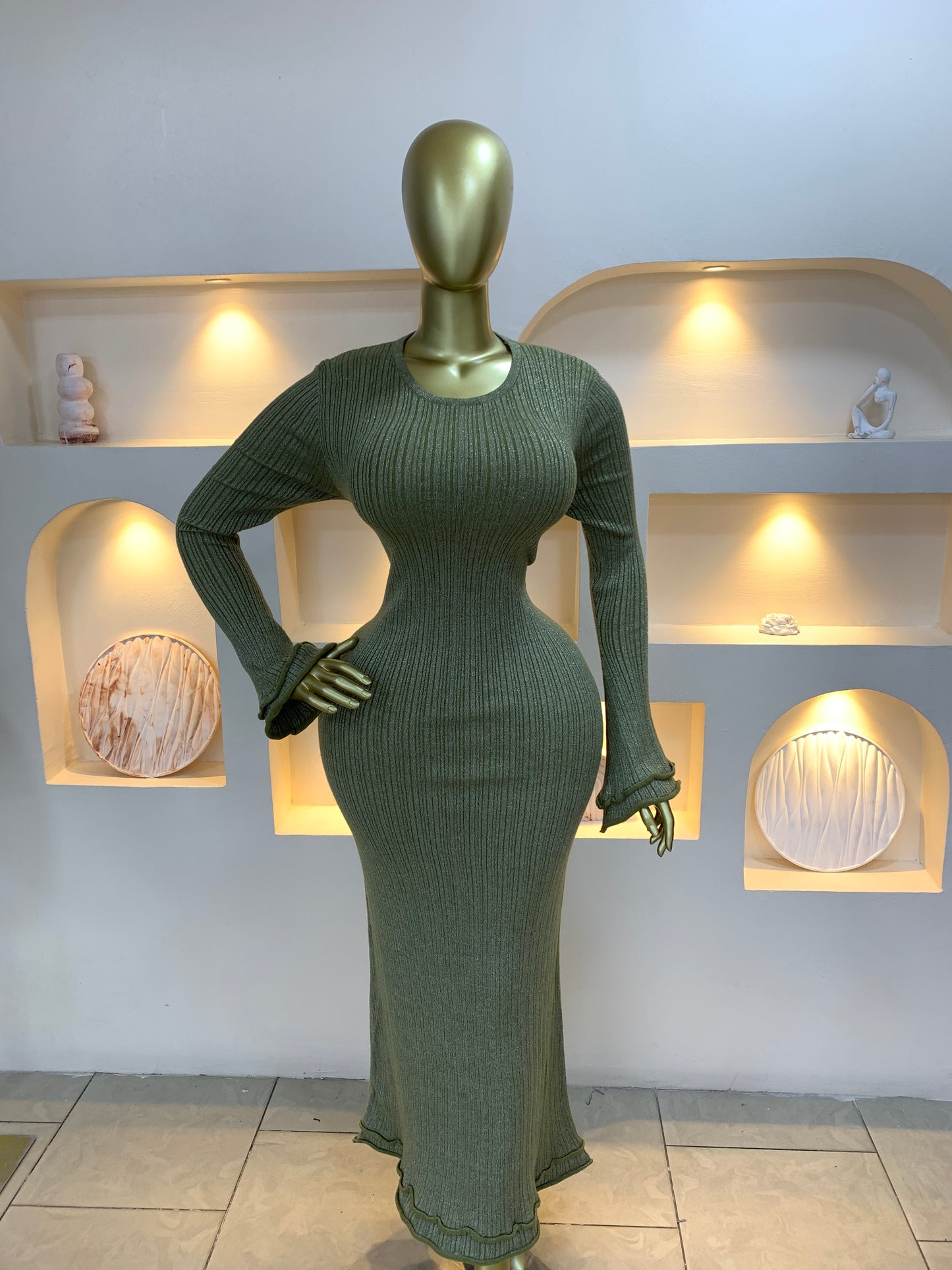 Shiny Longsleeve Dress ZT768