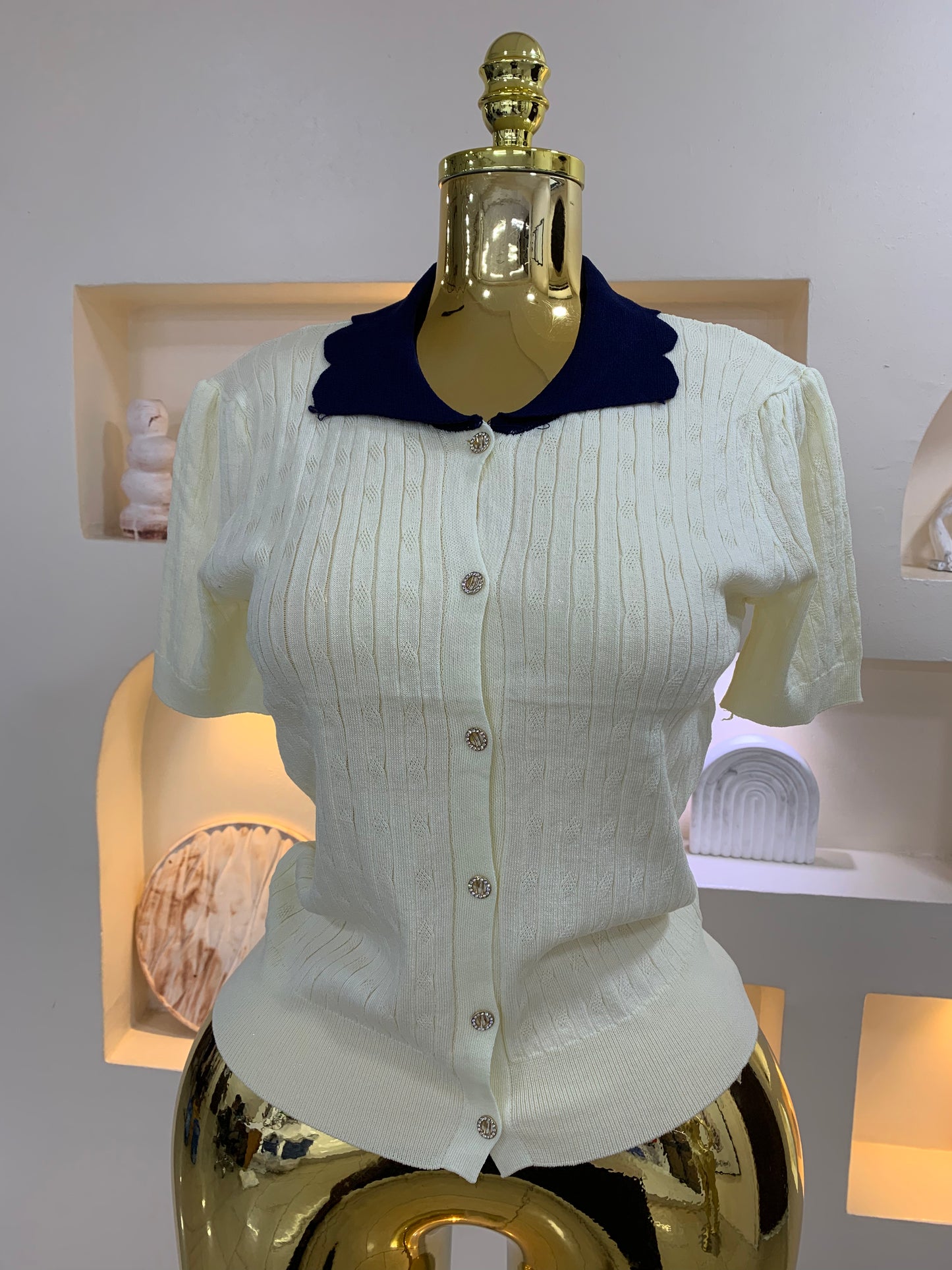 Stone Button Top ZB853
