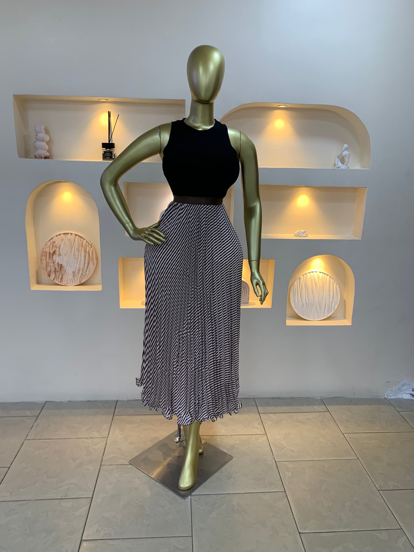 Citron pleated skirt 3003 Tmf029