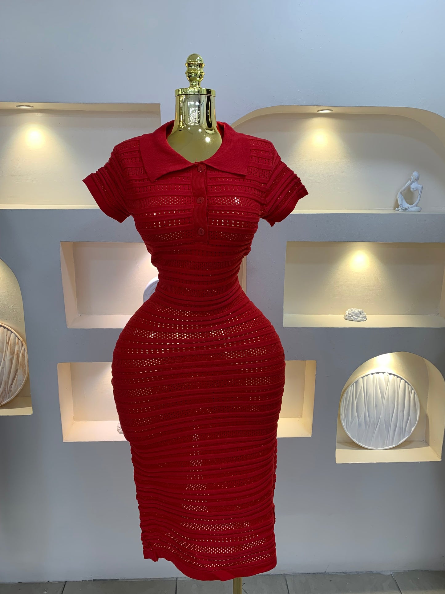 Back slit hole Dress MW1010