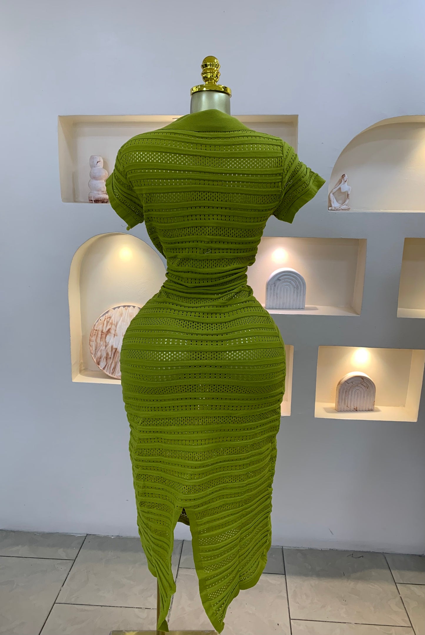 Back slit hole Dress MW1010