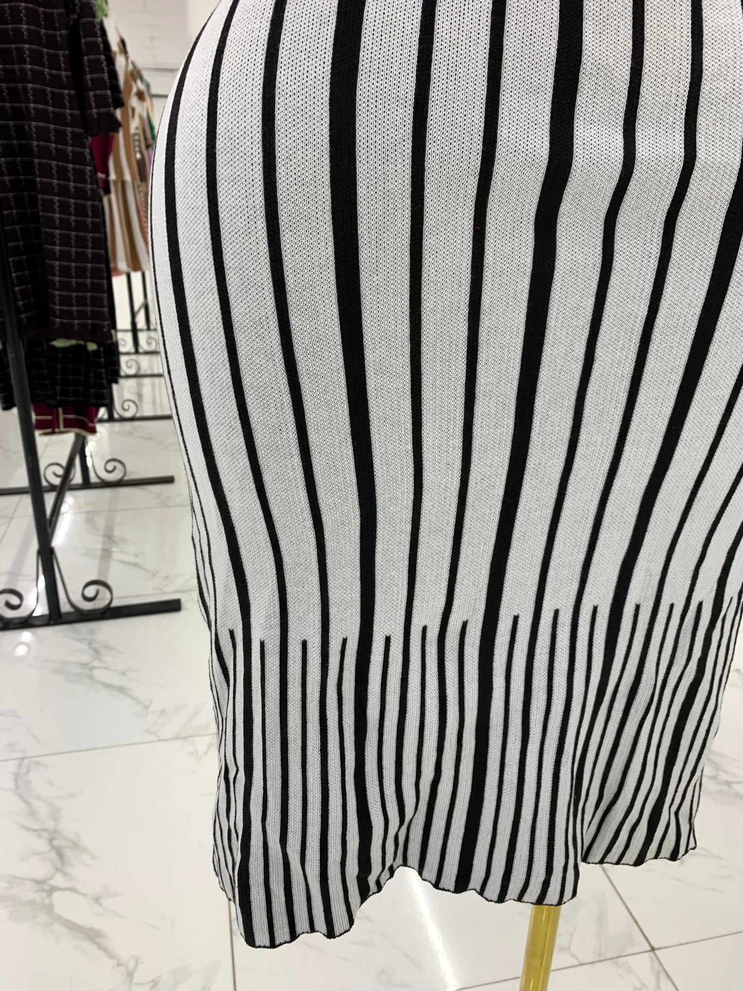Stripe flare gown