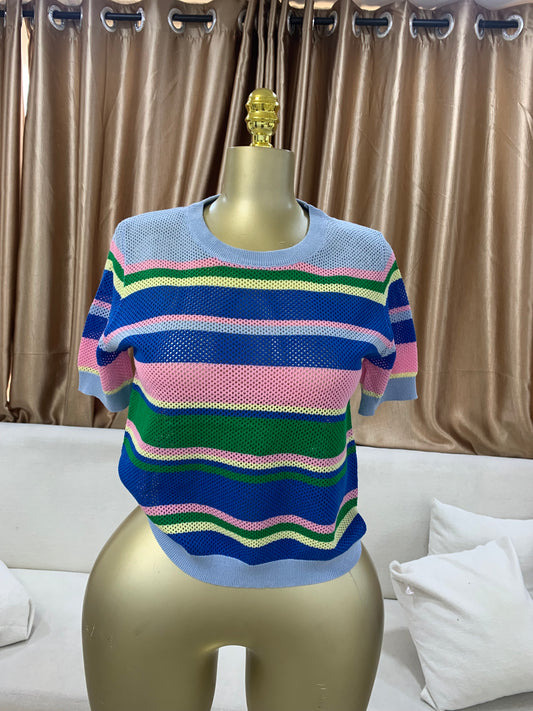 Multicolor knitted top