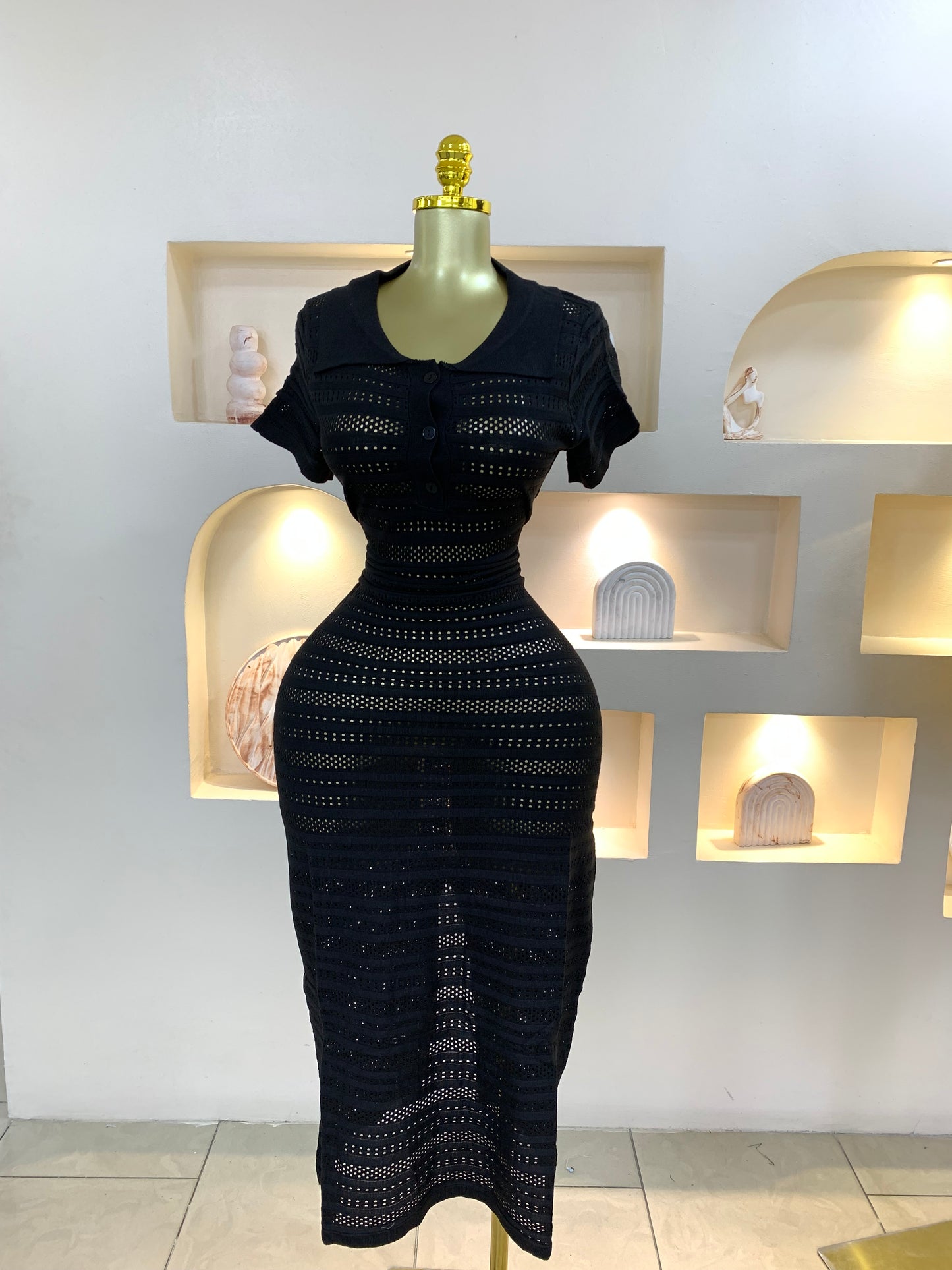 Back slit hole Dress MW1010