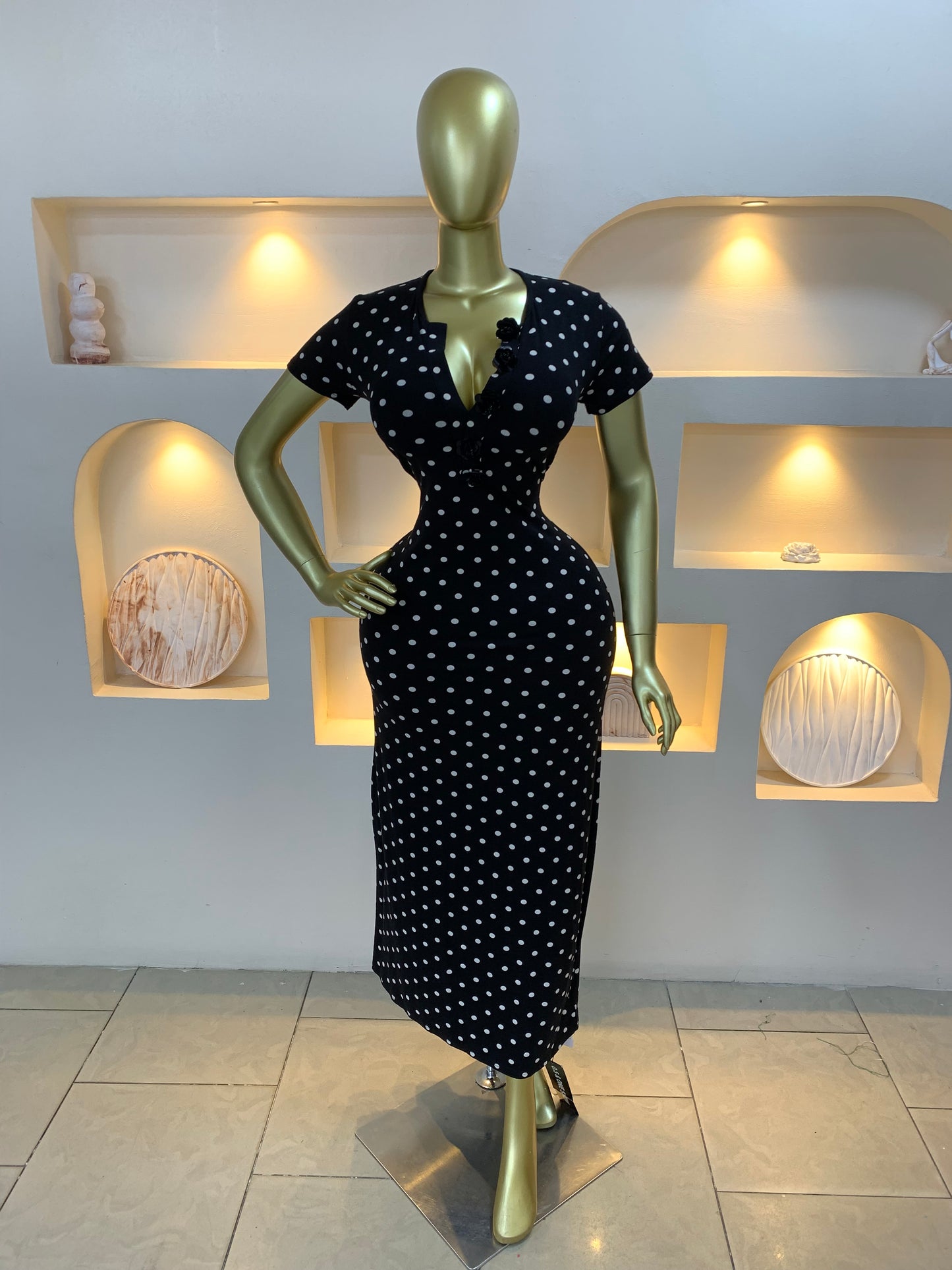 Polka dot maxi dress PDD101 PDD102