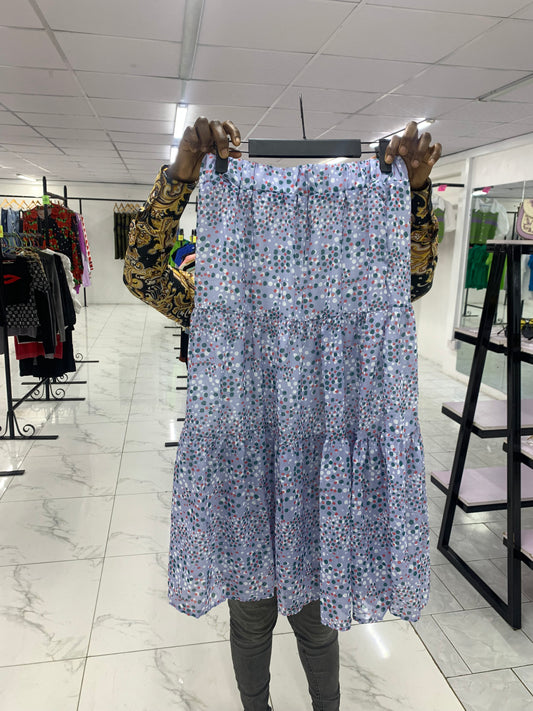 Blue Print Carribbean Skirt