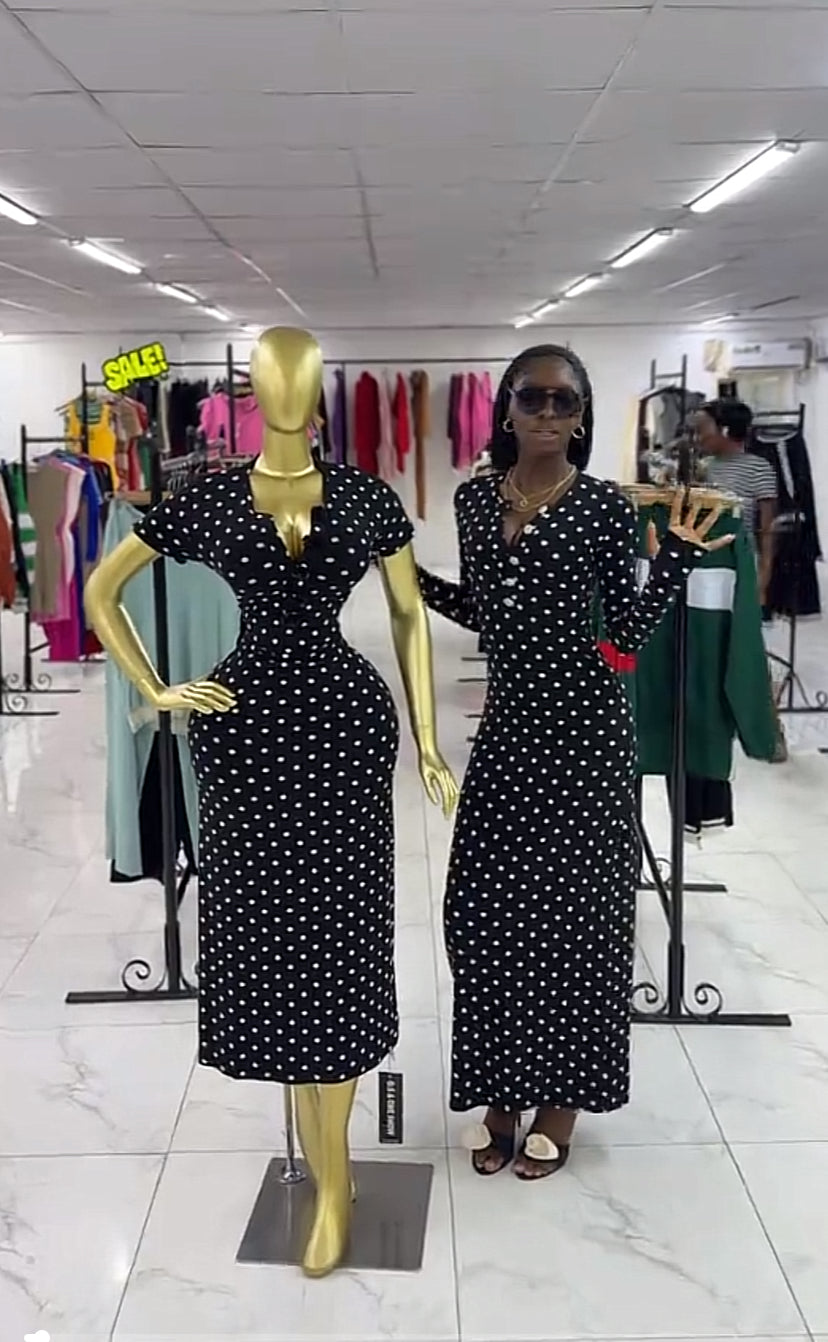 Polka dot maxi dress PDD101 PDD102