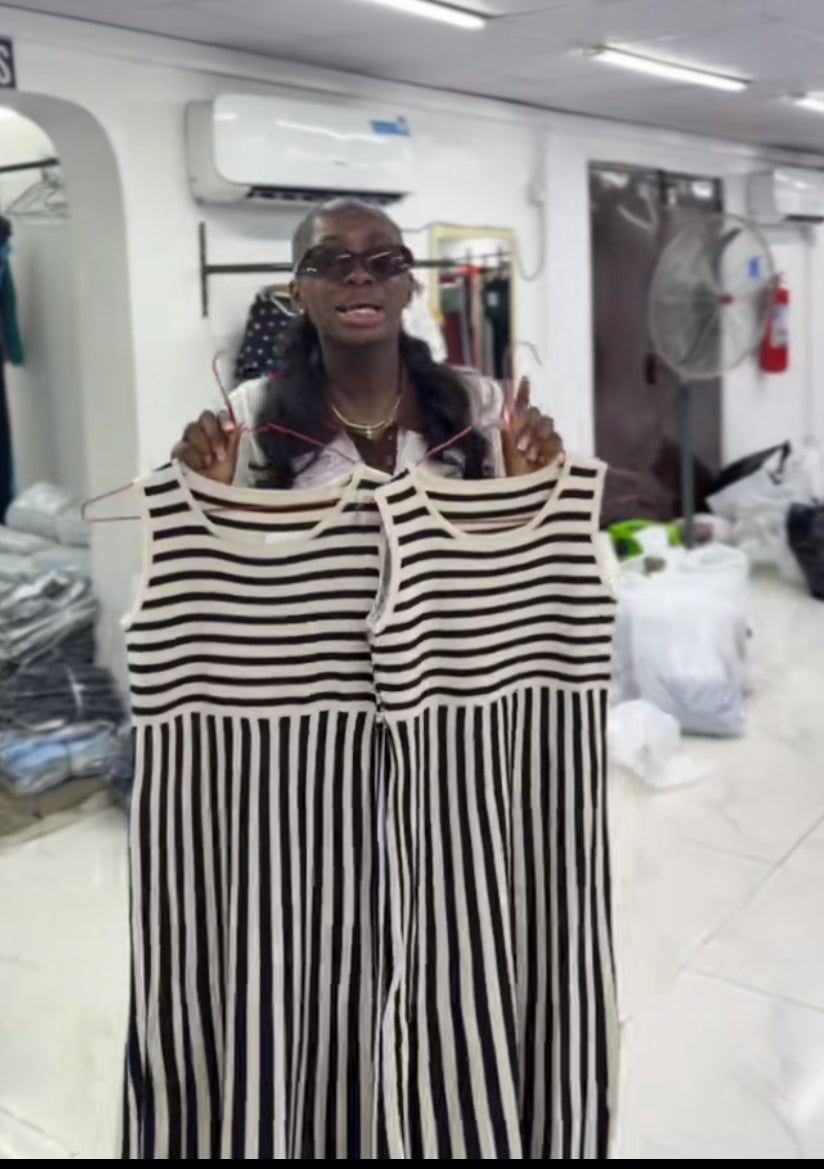 Sleeveless Strip Dress single 103
