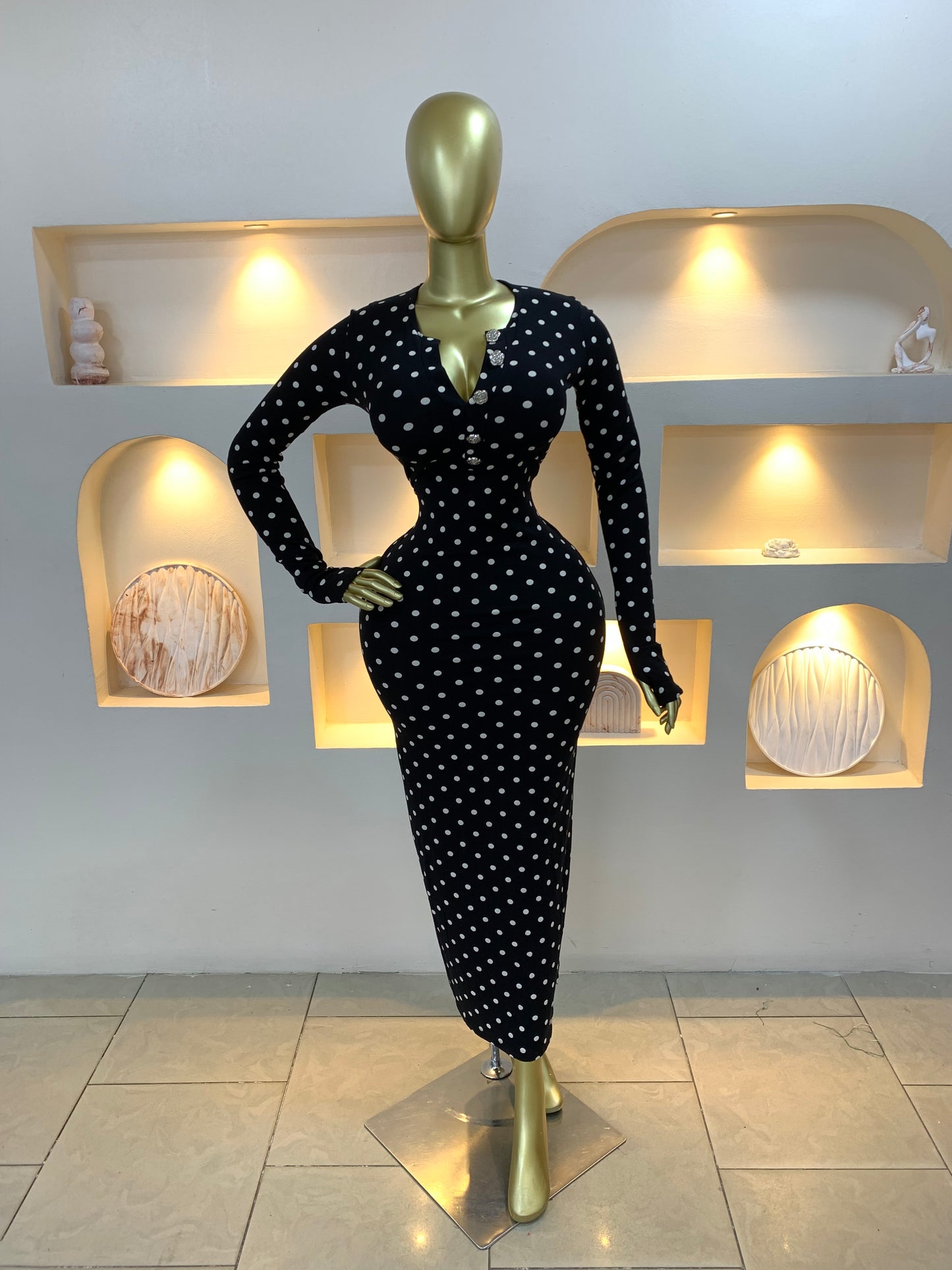 Polka dot maxi dress PDD101 PDD102