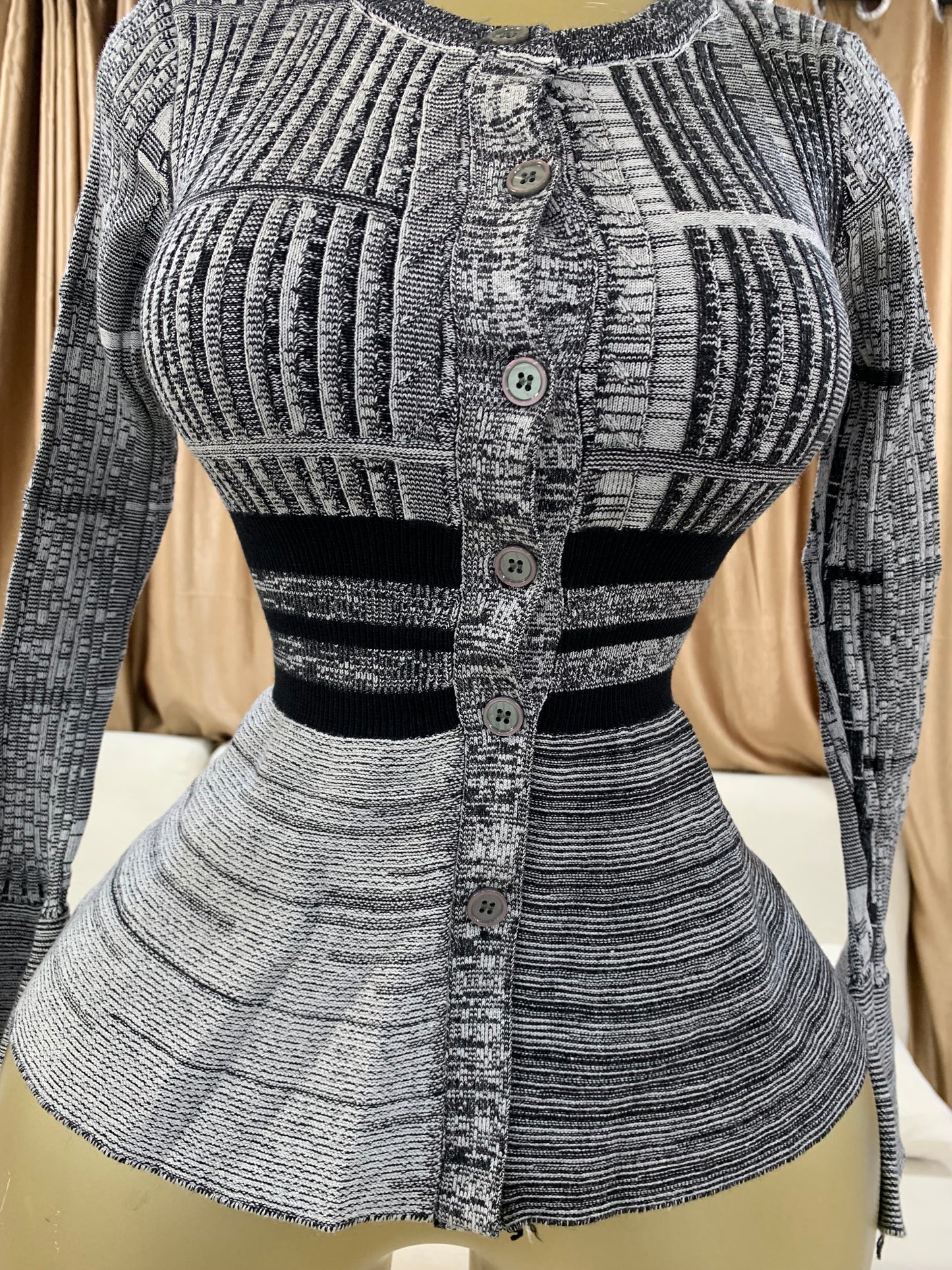 Peplum Ash top MID133