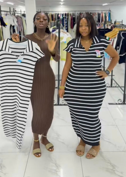 Niki monochrome gown MID691