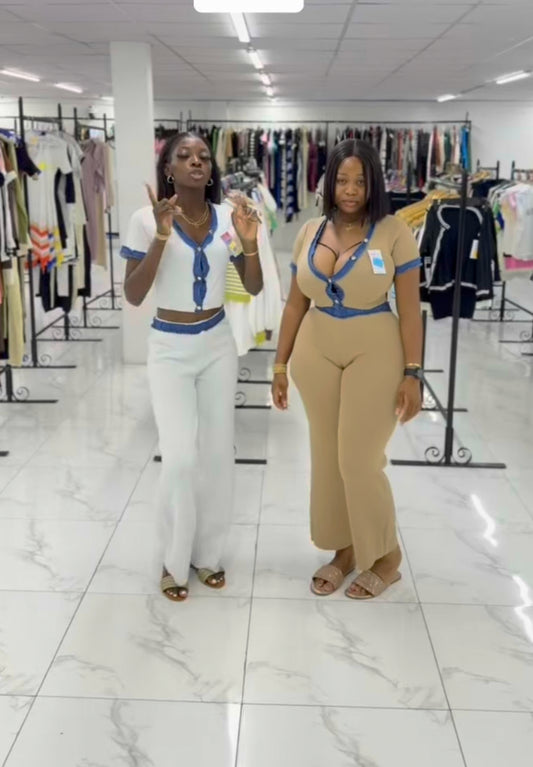 Niki denim neck two piece