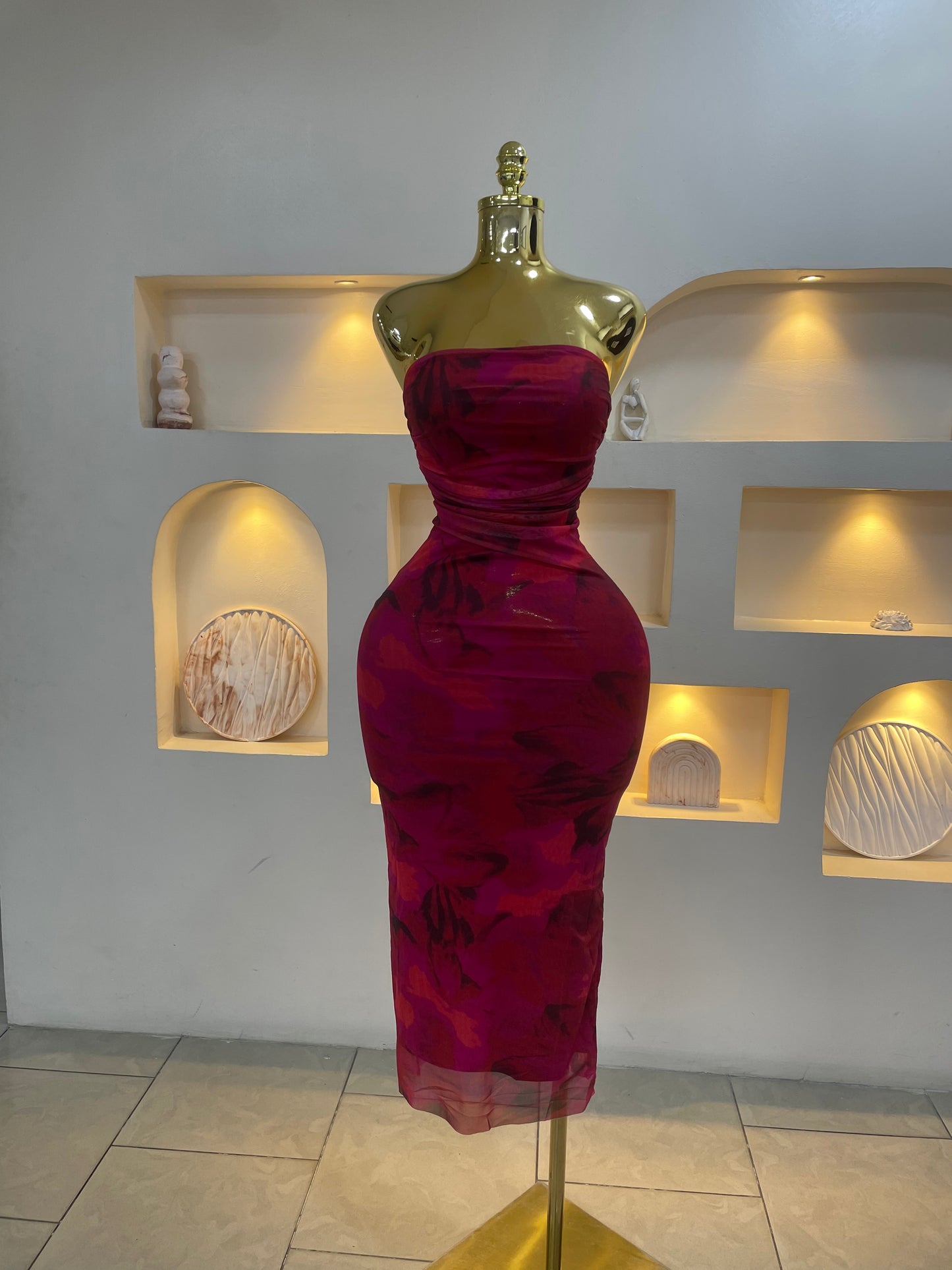 Tube mesh dress Mesh789