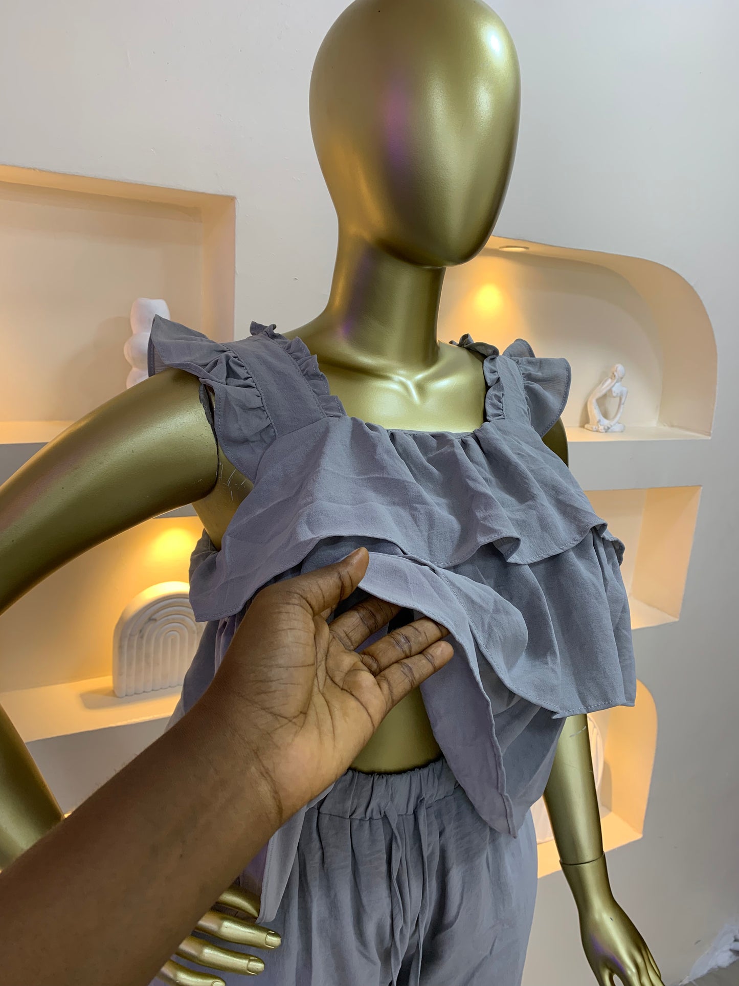 Ruffle Line Two Piece Set DG120