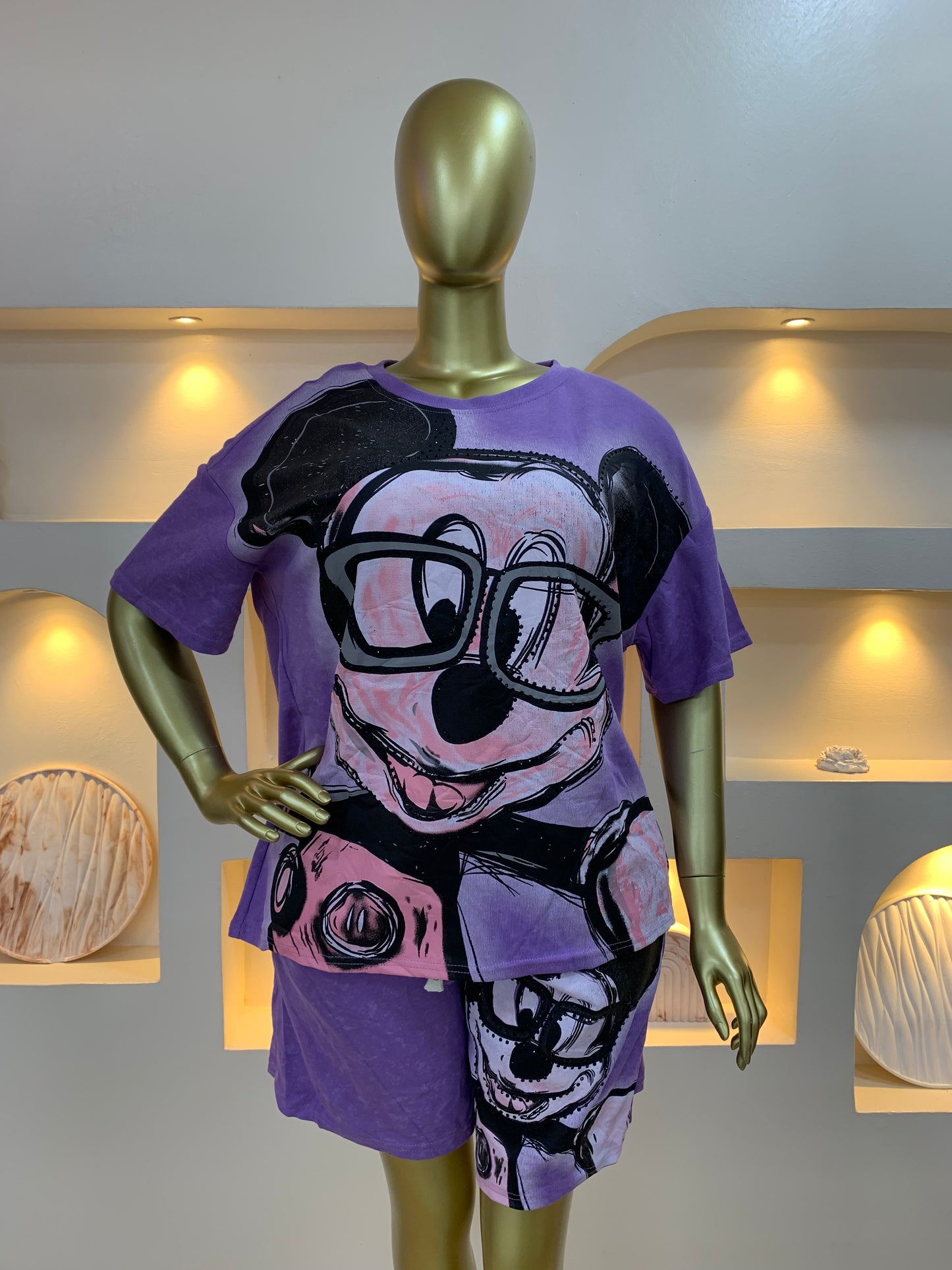 Mickey stone shorts Two Piece TWD520