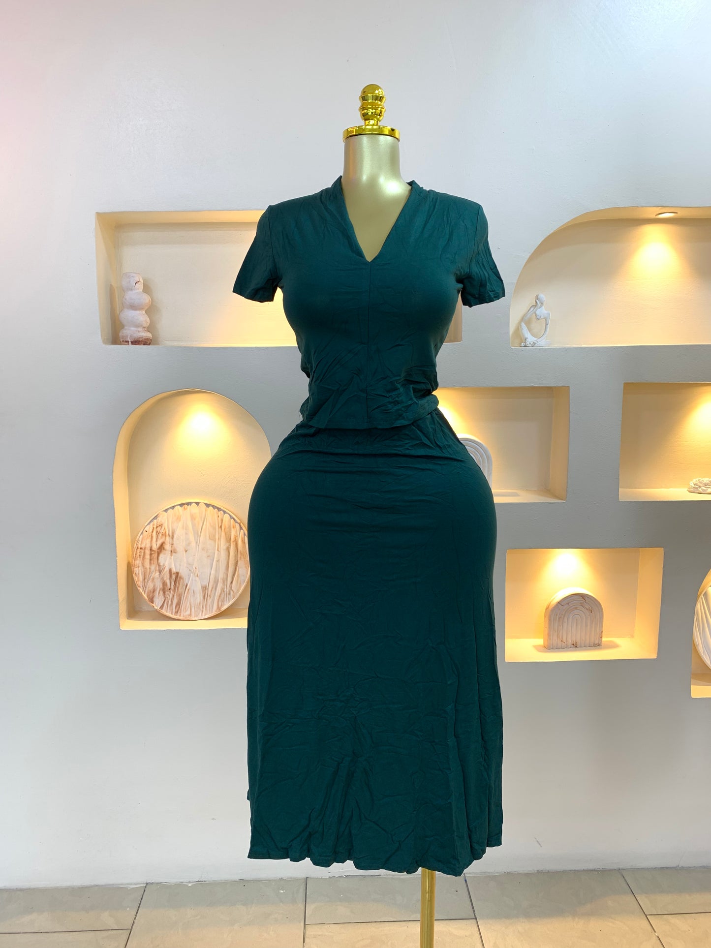 Plain Skirt Two Piece Set GG124