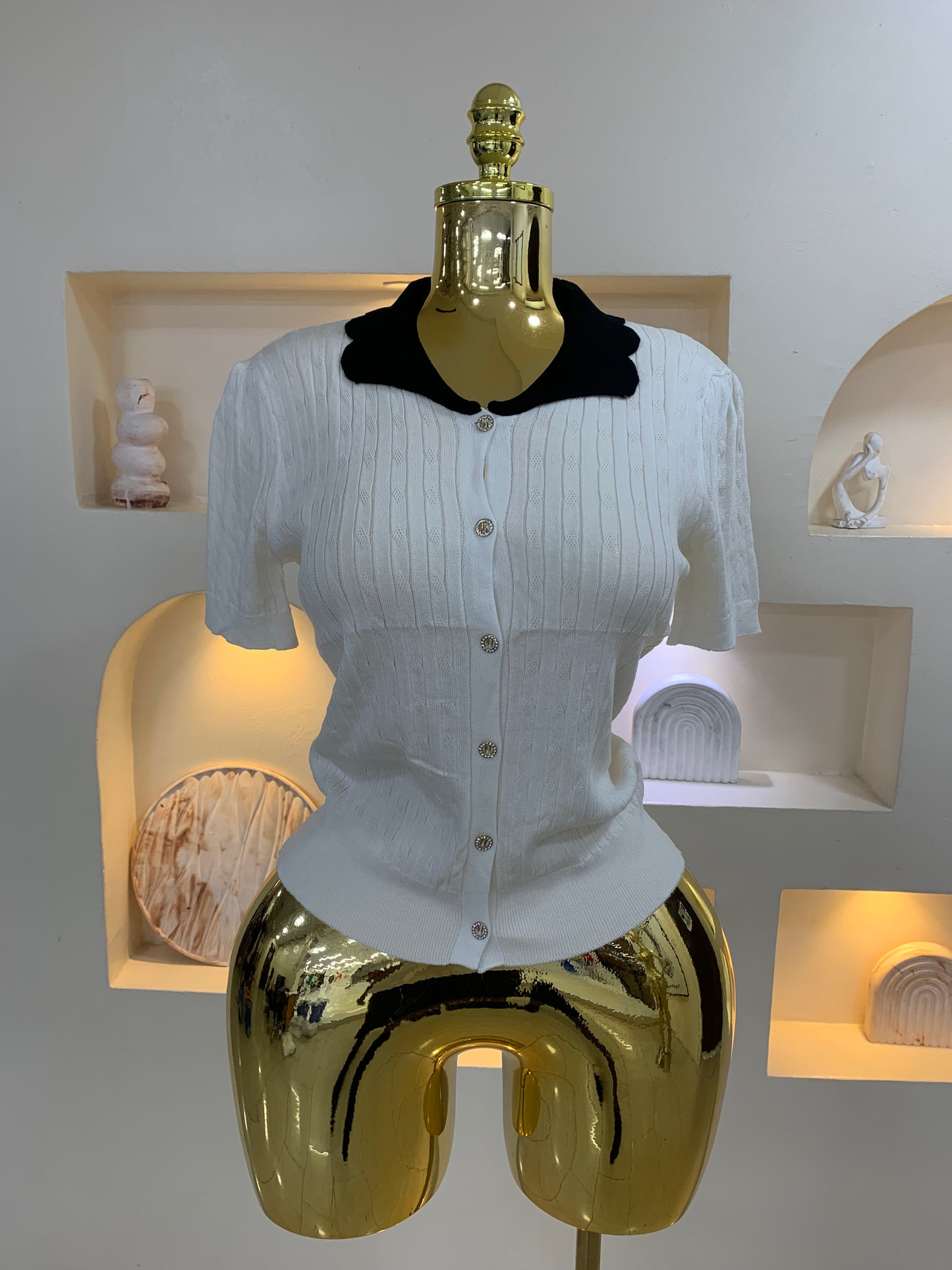 Stone Button Top ZB853