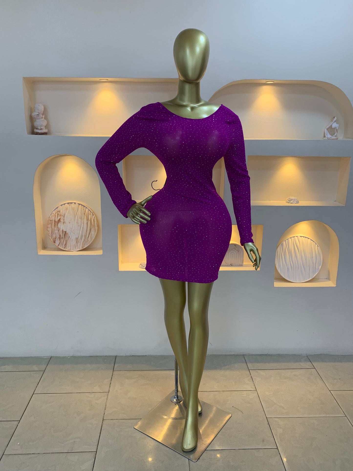 Rhinestone dress MW975