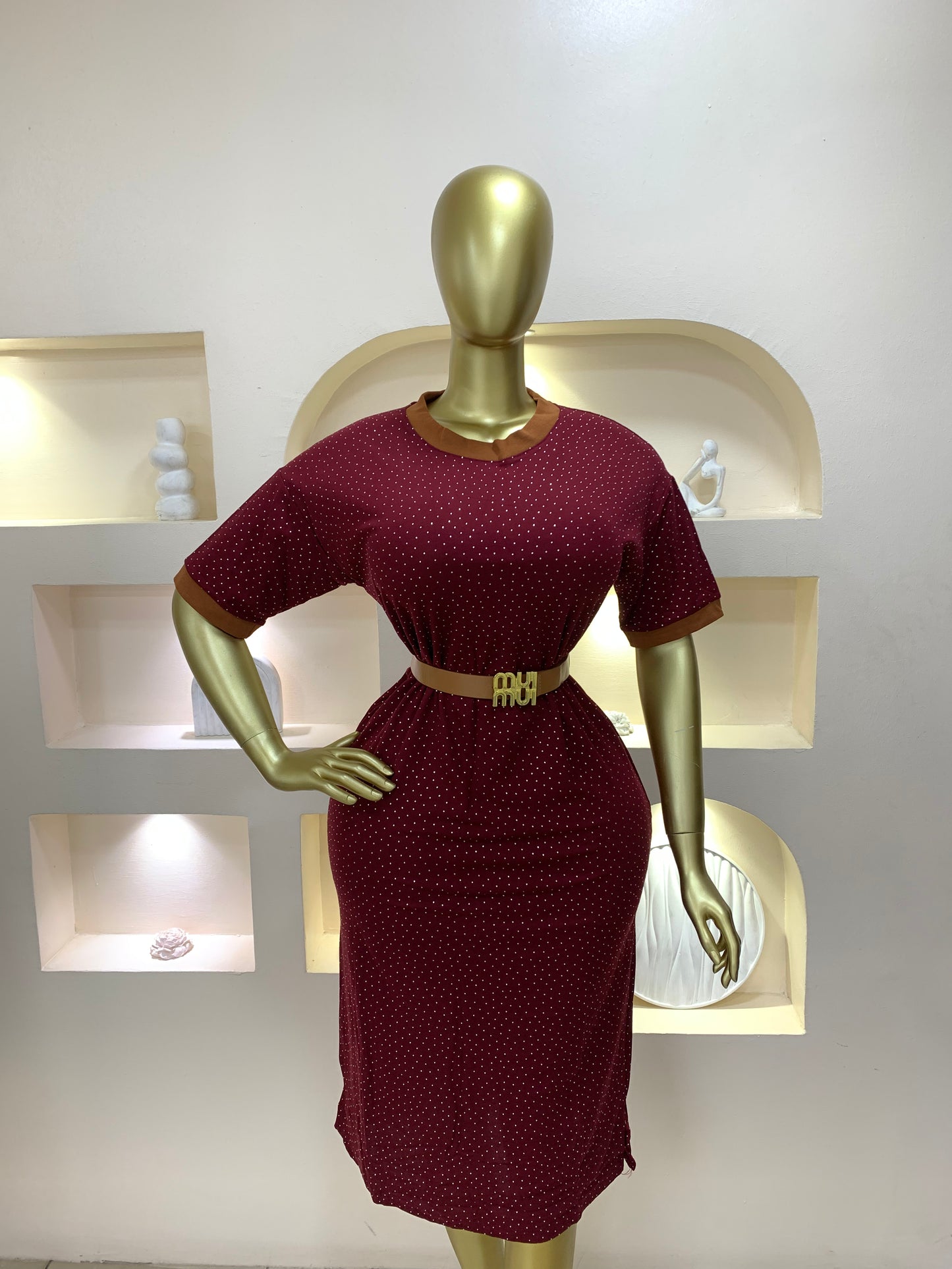Belt Stone Dress DG116