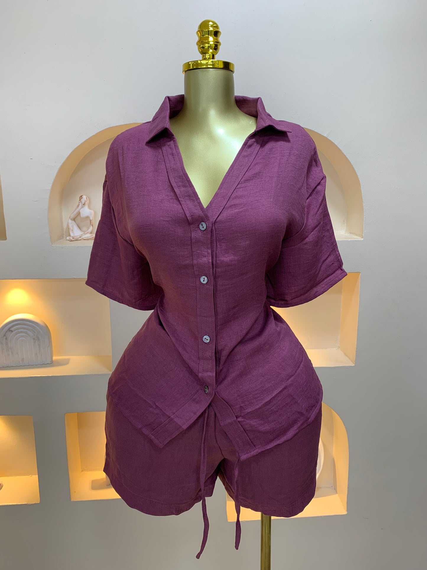 Linen Short Two Piece MW1907