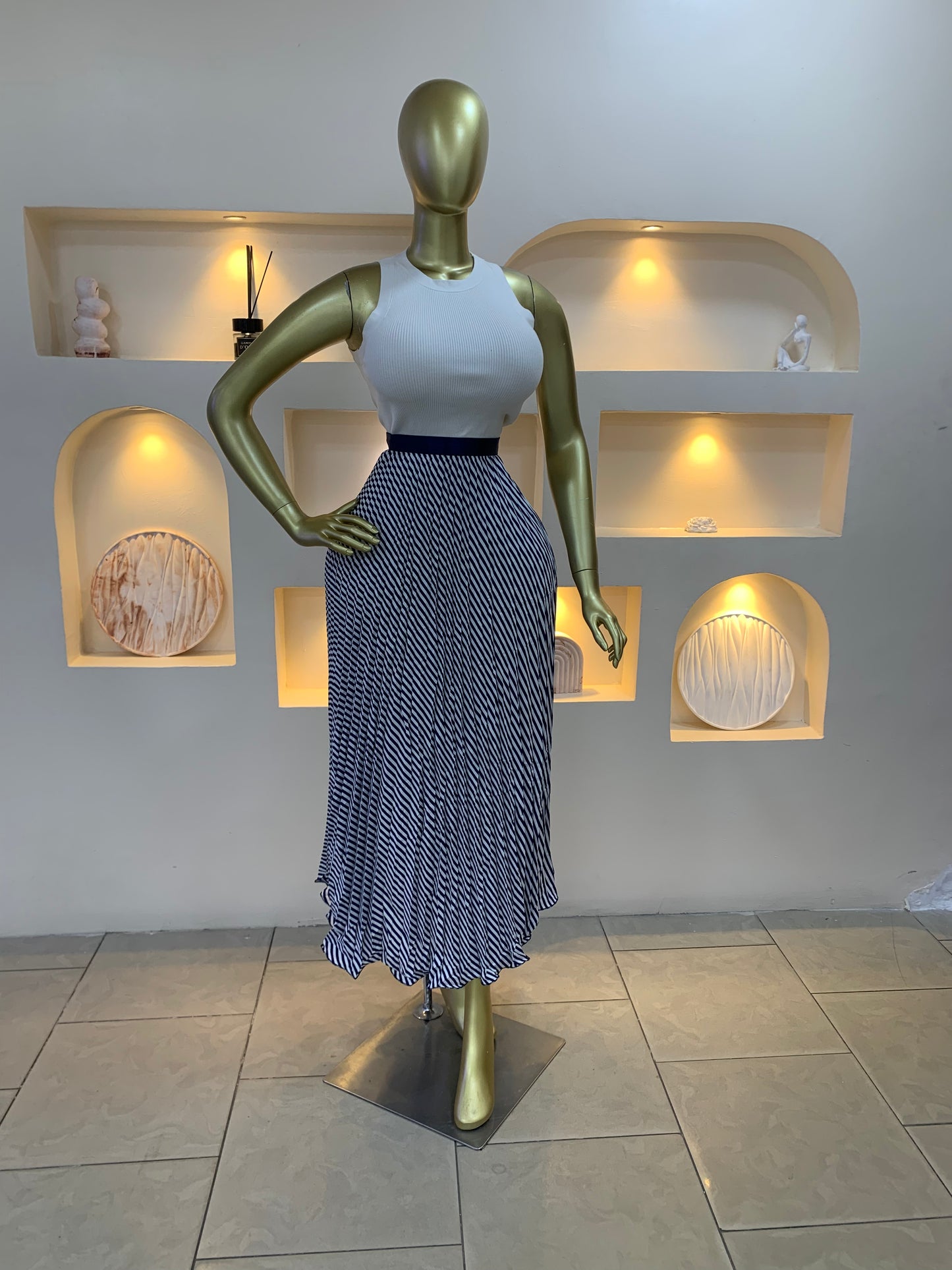 Citron pleated skirt 3003 Tmf029