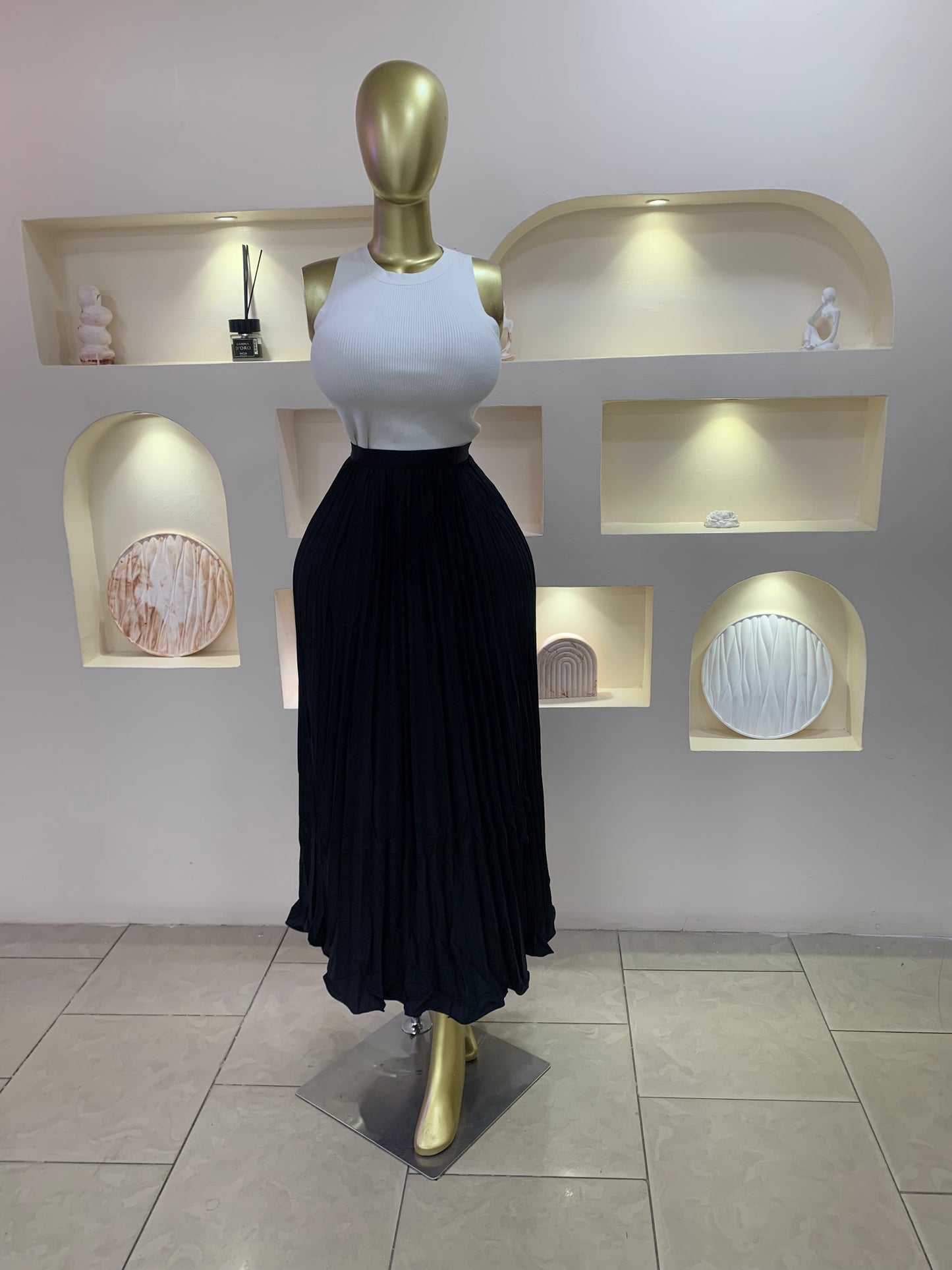 Plain pleated skirt 3011 Tmf034