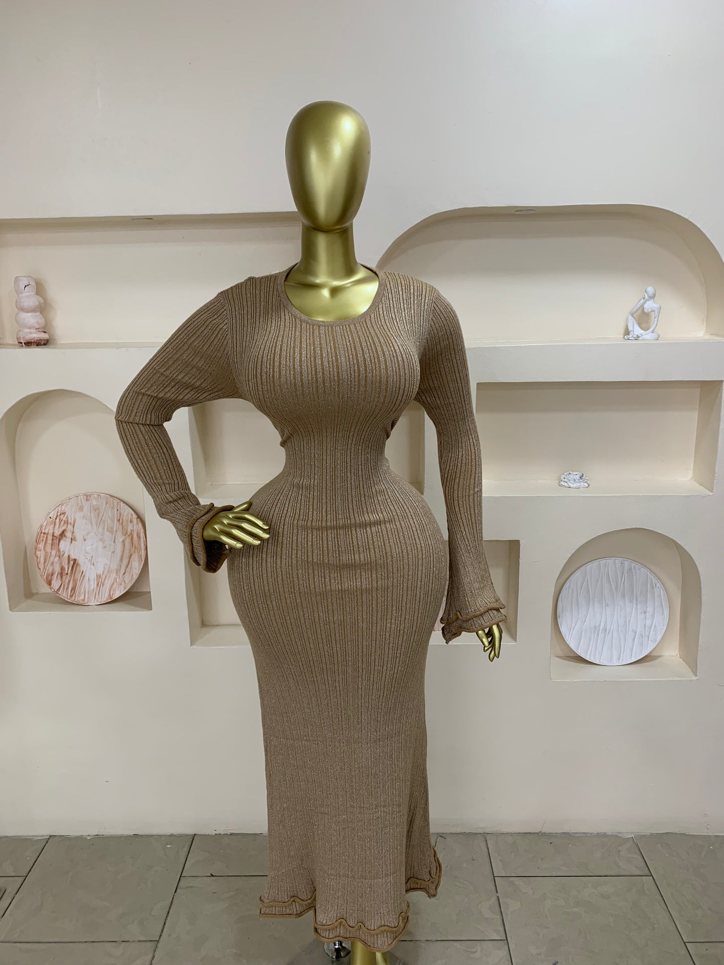 Shiny Longsleeve Dress ZT768