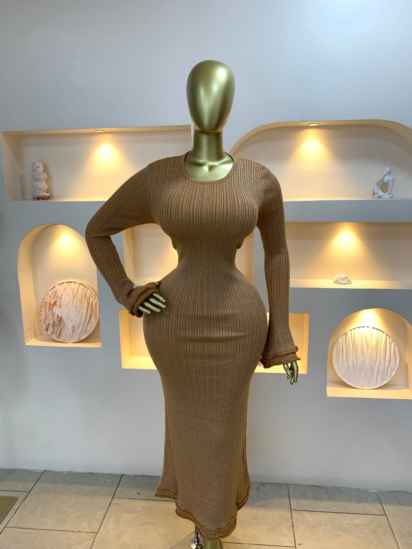 Shiny Longsleeve Dress ZT768