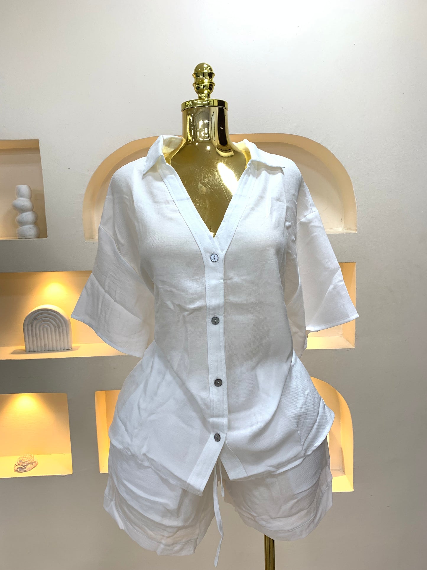 Linen Short Two Piece MW1907