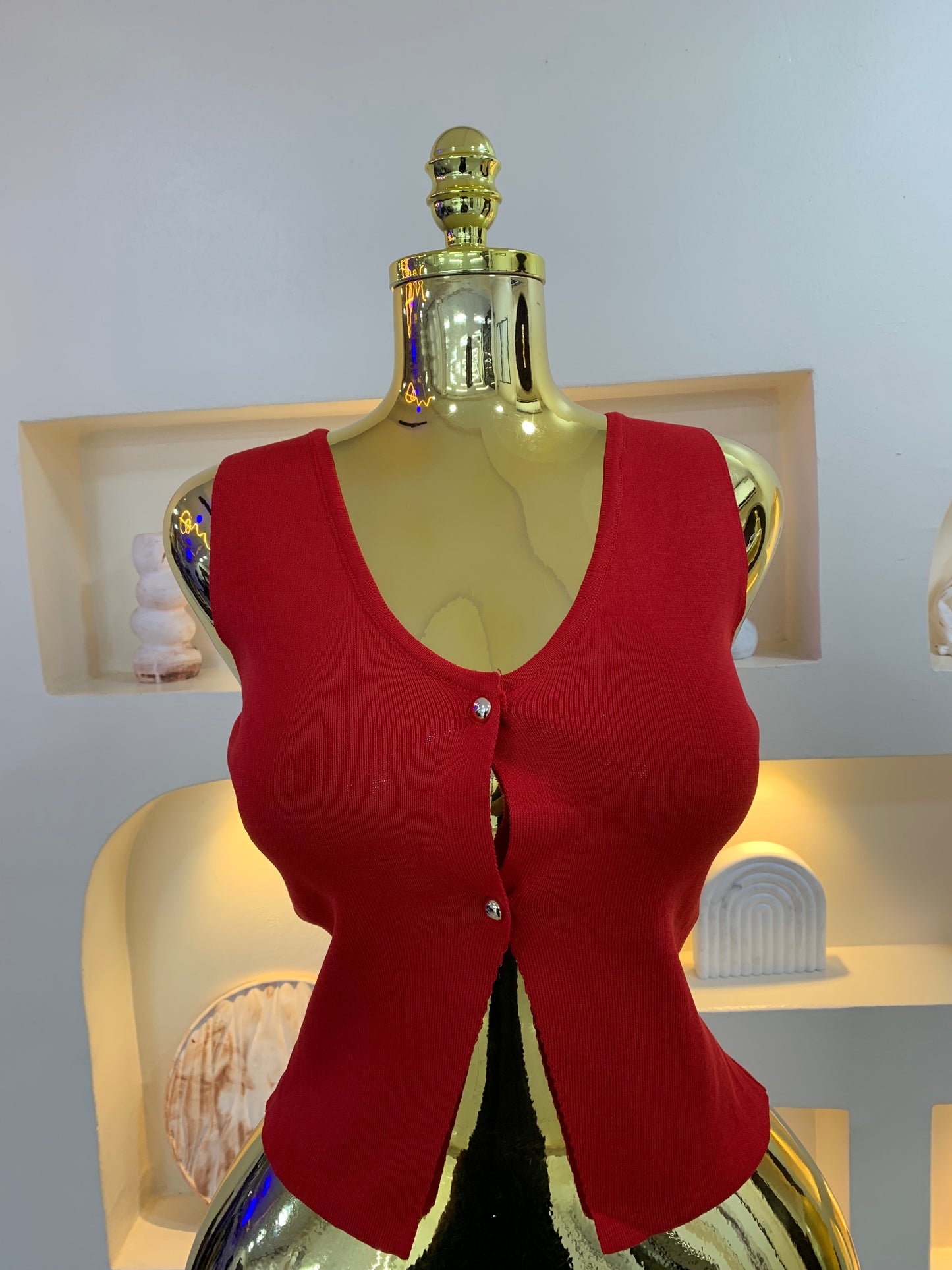 Amy round button top MW5004