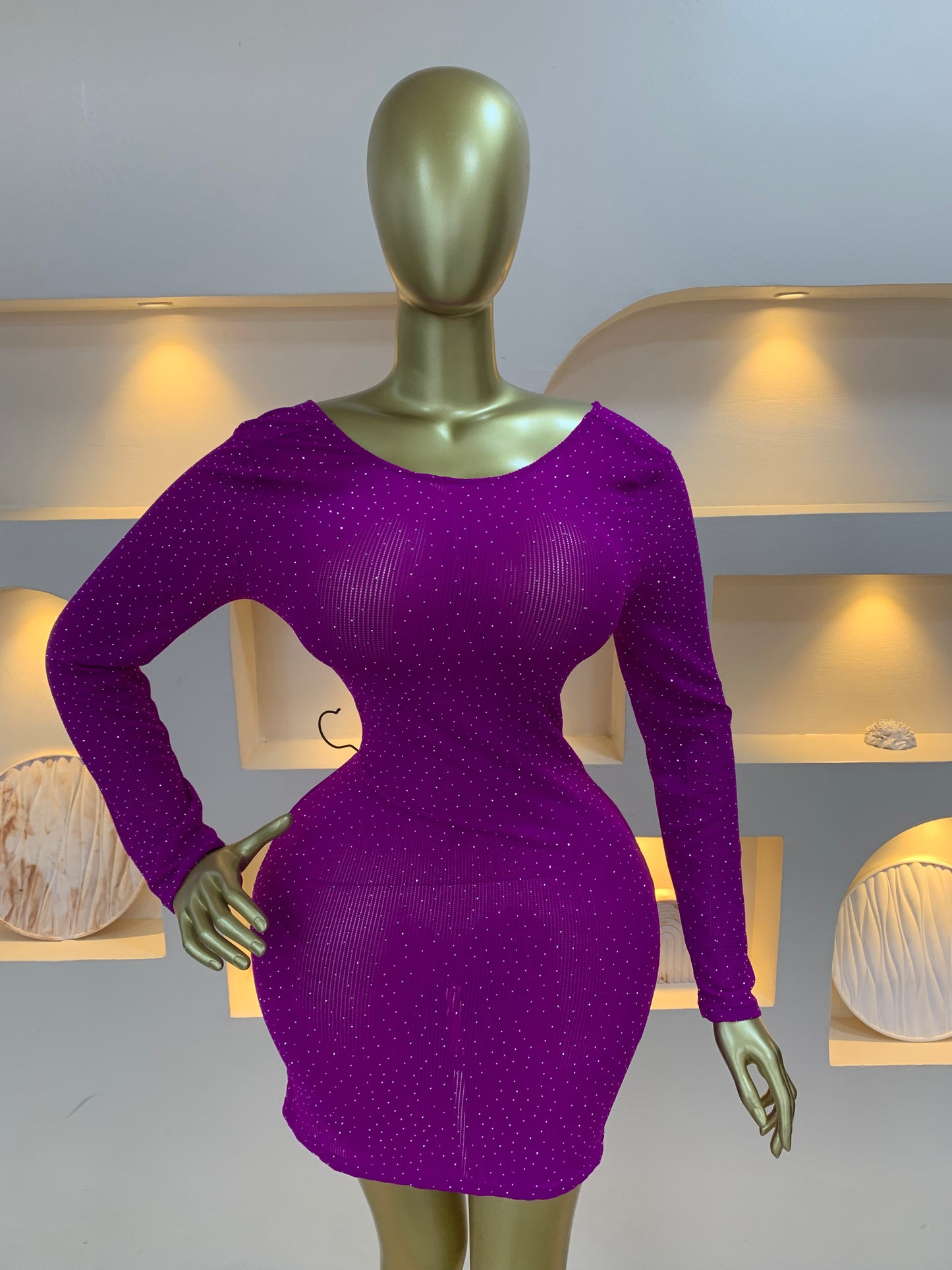 Rhinestone dress MW975
