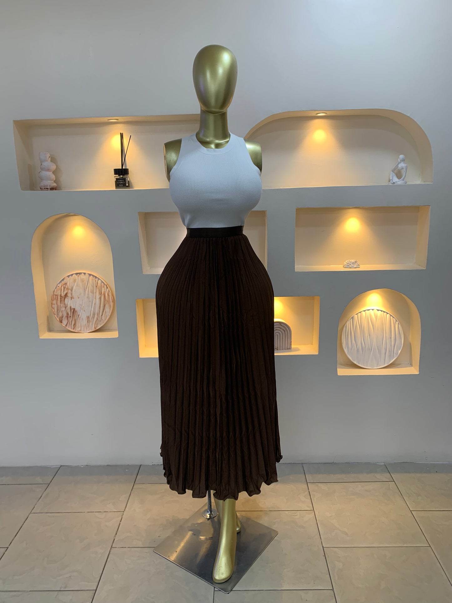 Plain pleated skirt 3011 Tmf034