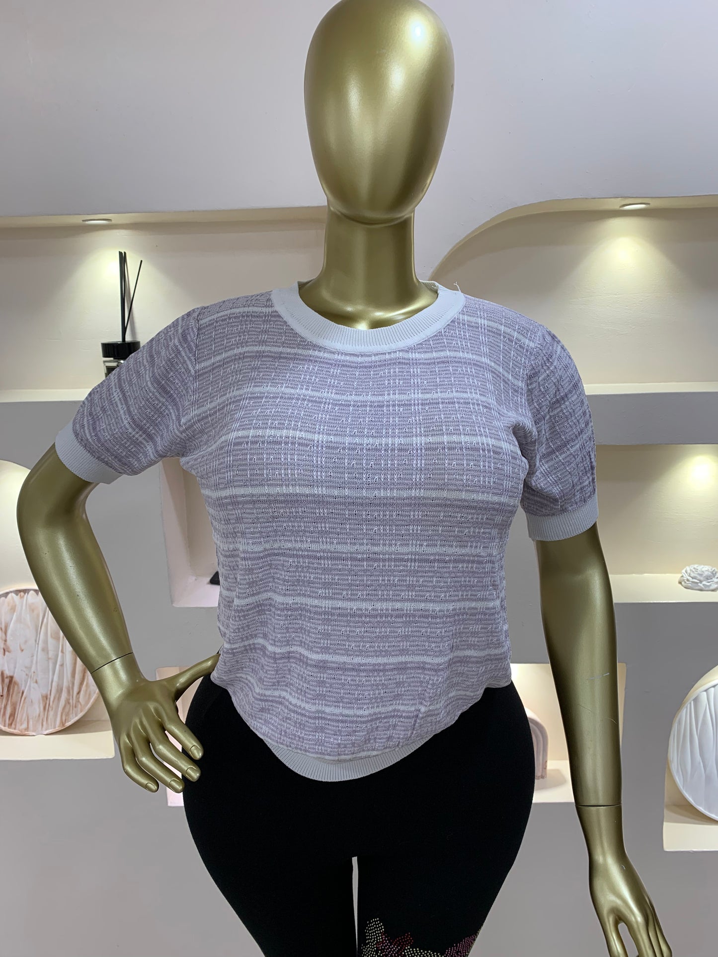 Round Neck Knitted Top