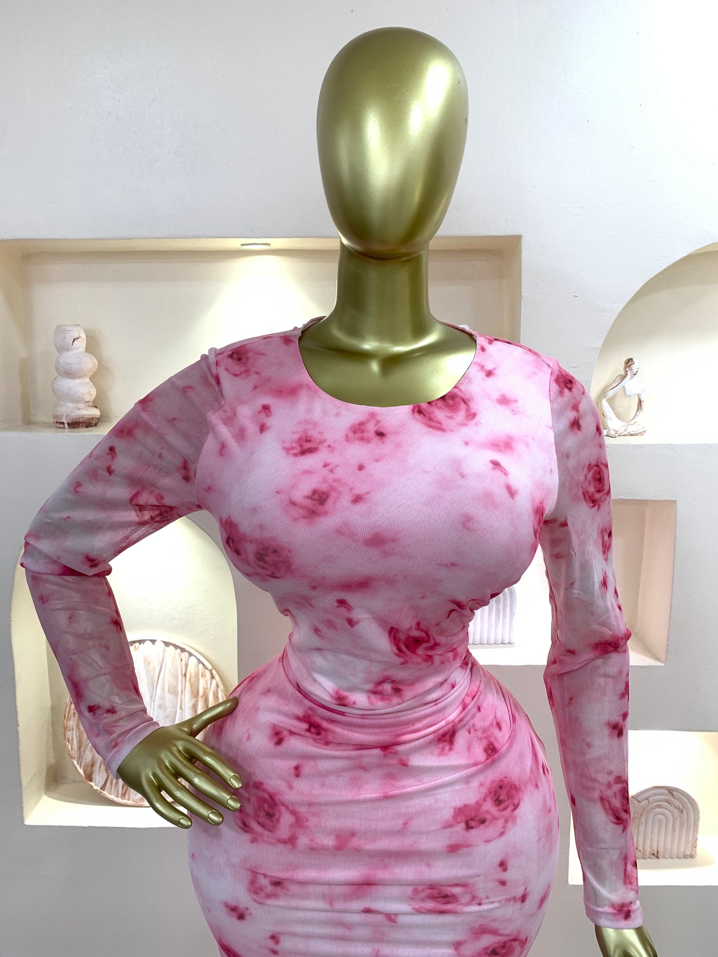 Slit Mesh Dress MRT234