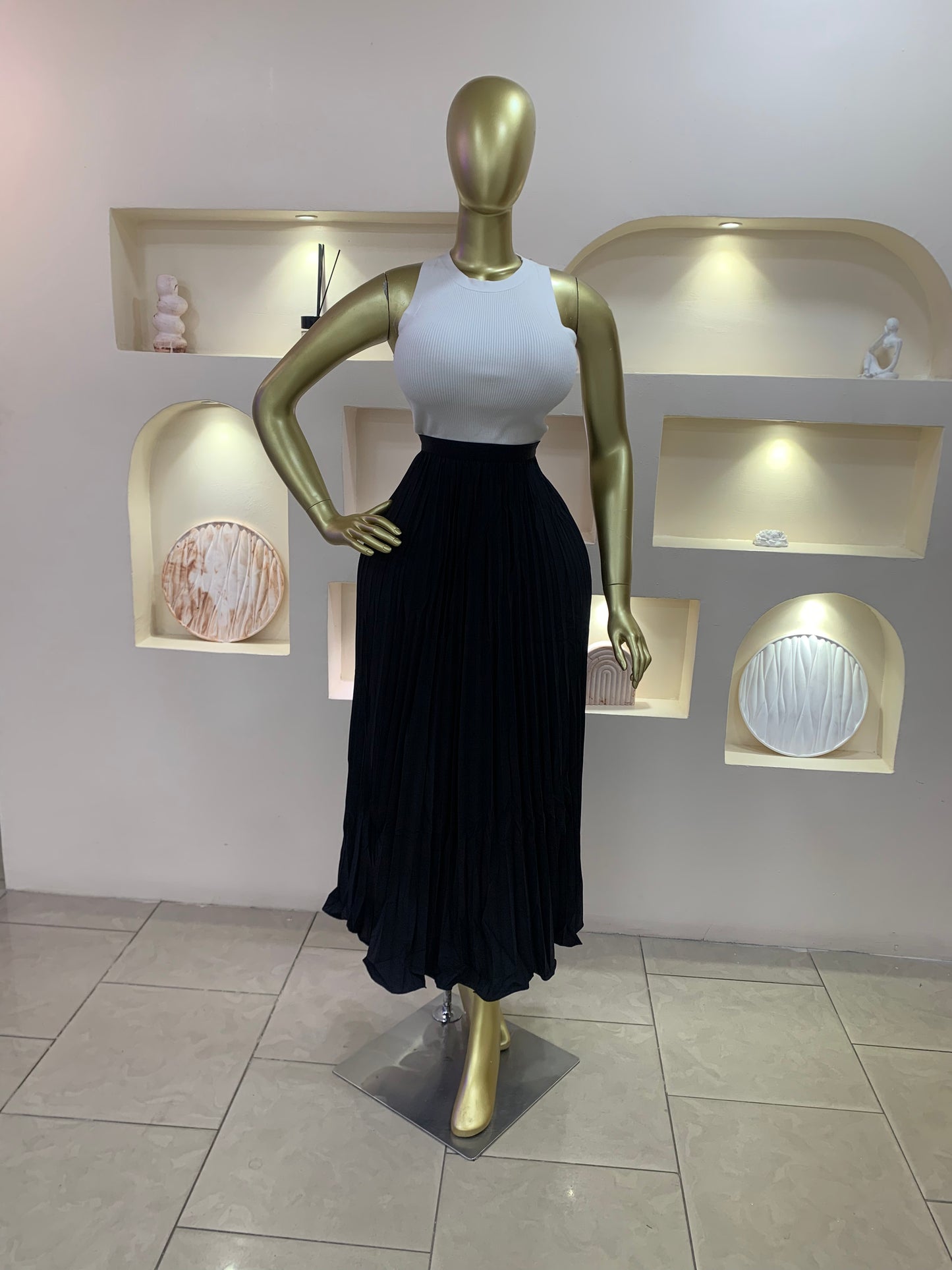 Plain pleated skirt 3011 Tmf034