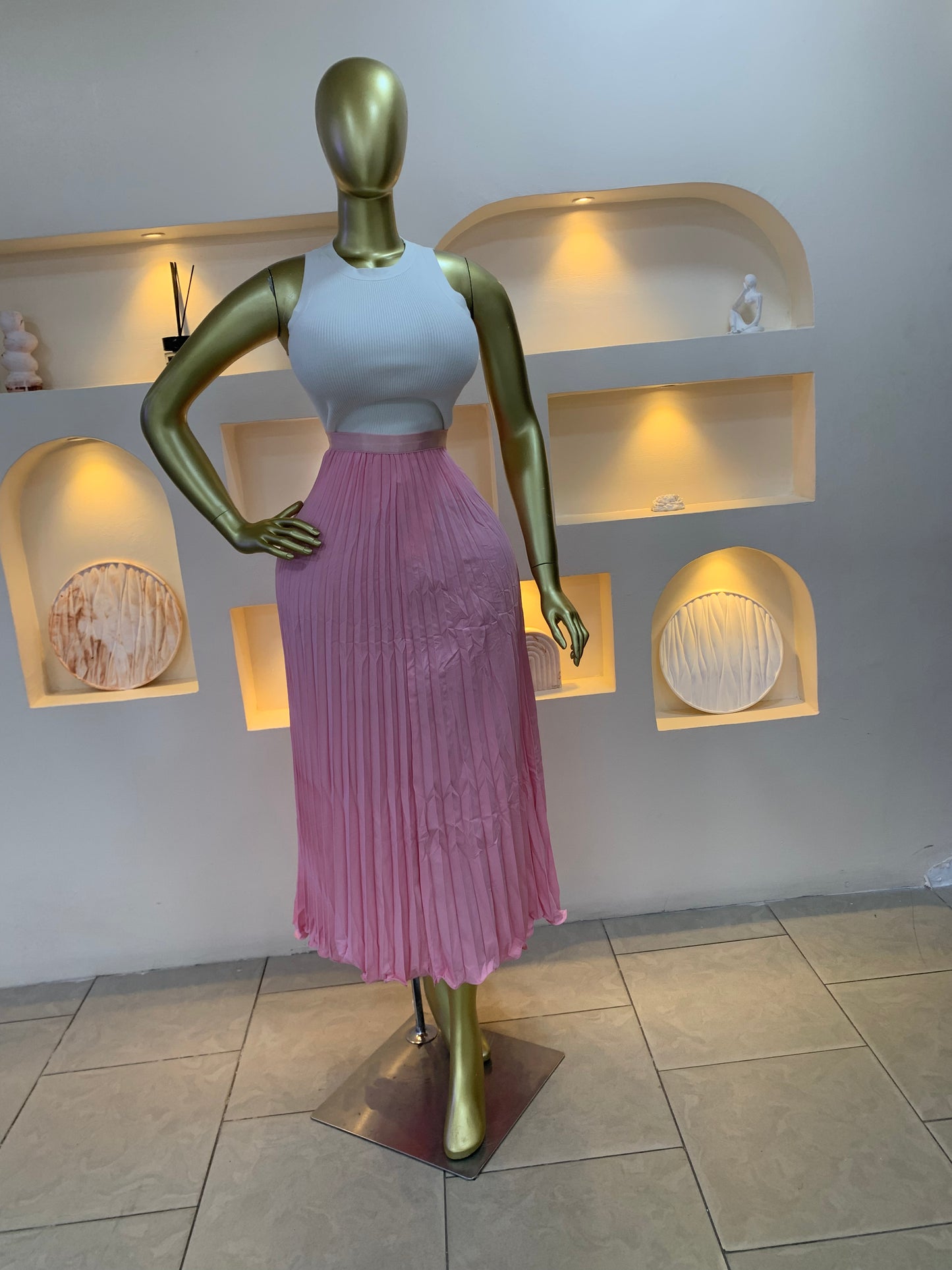 Plain pleated skirt 3011 Tmf034