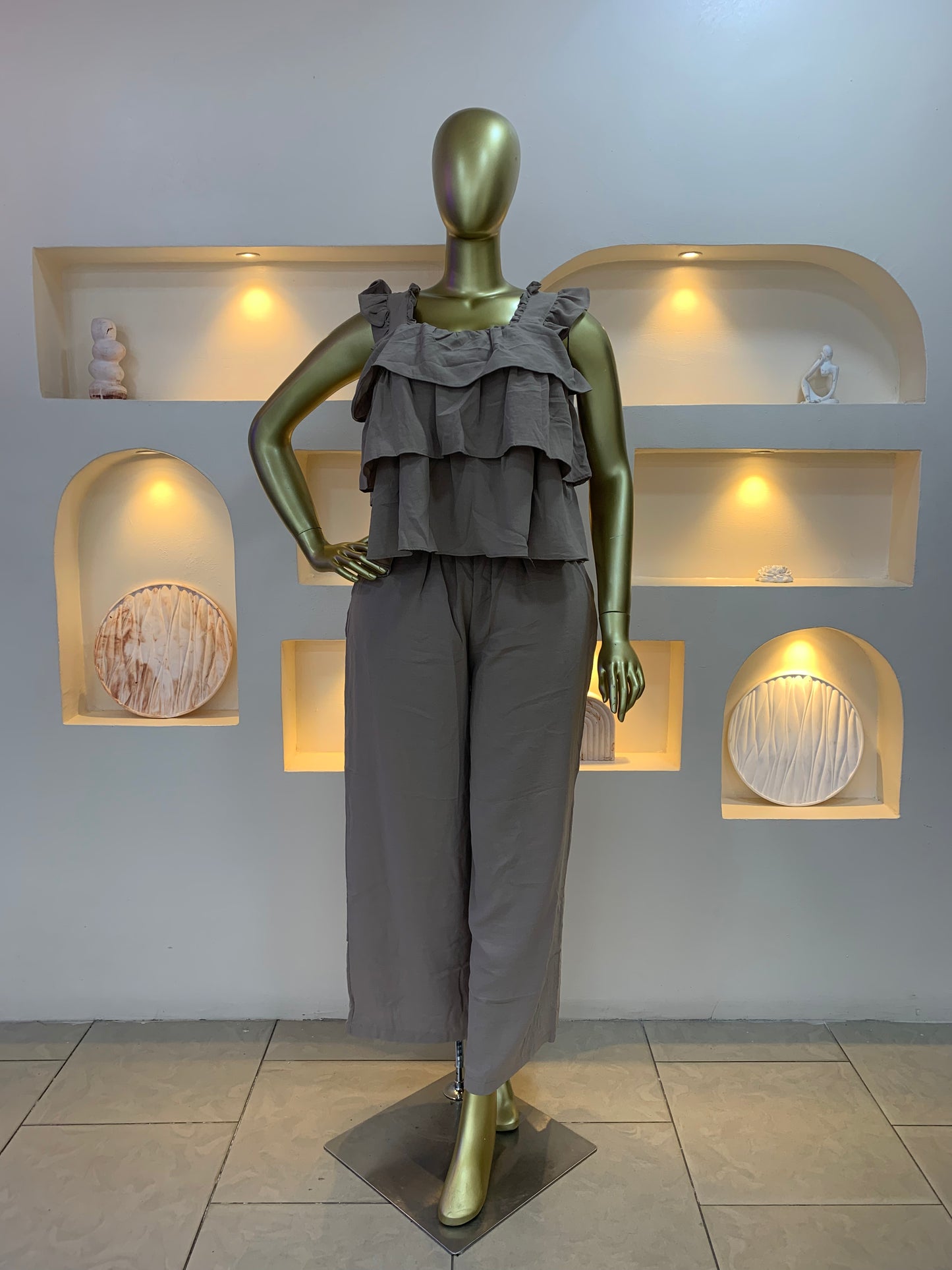 Ruffle Line Two Piece Set DG120