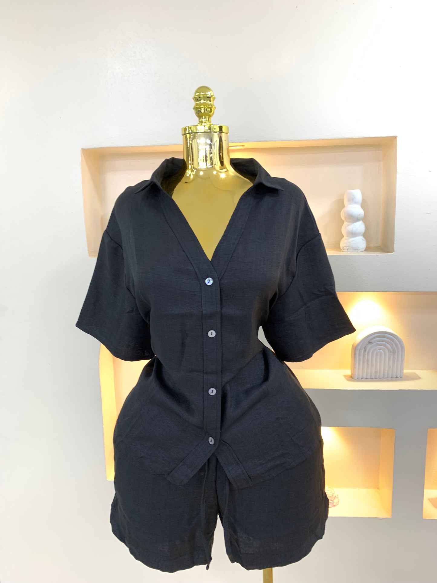 Linen Short Two Piece MW1907
