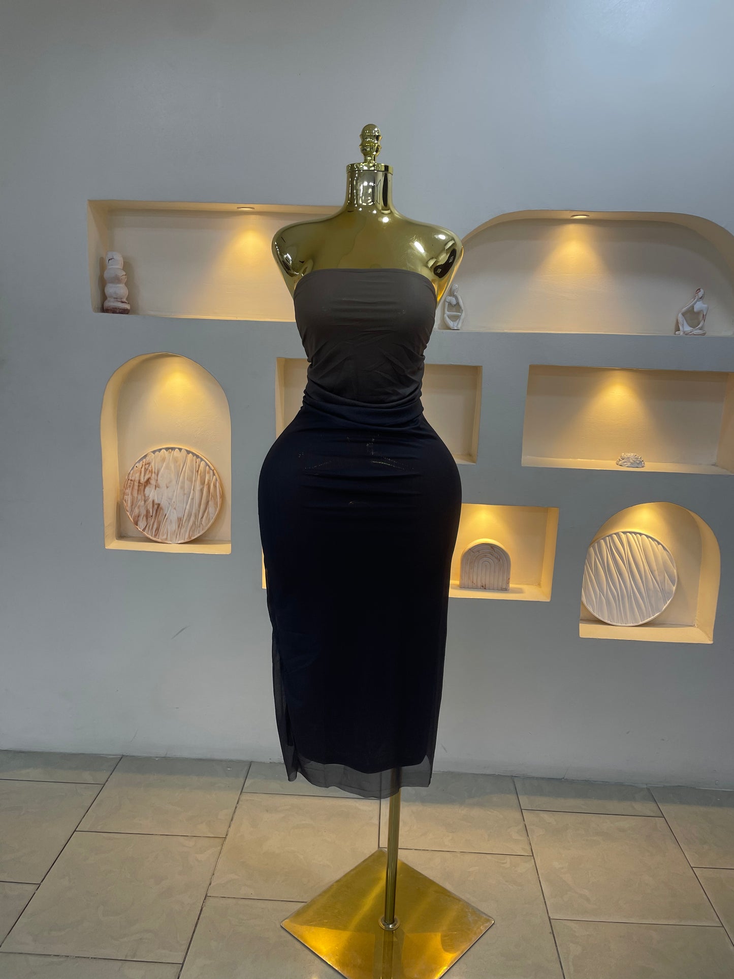 Tube mesh dress Mesh789