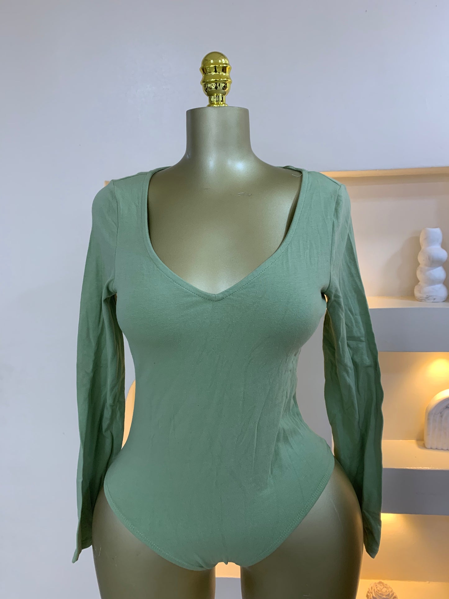 V neck Long sleeve bodysuit TMF030