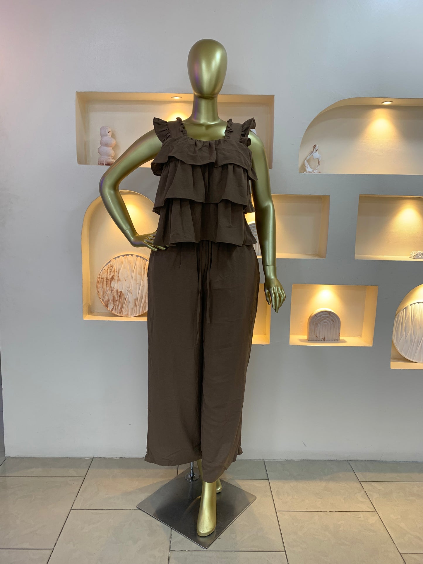 Ruffle Line Two Piece Set DG120