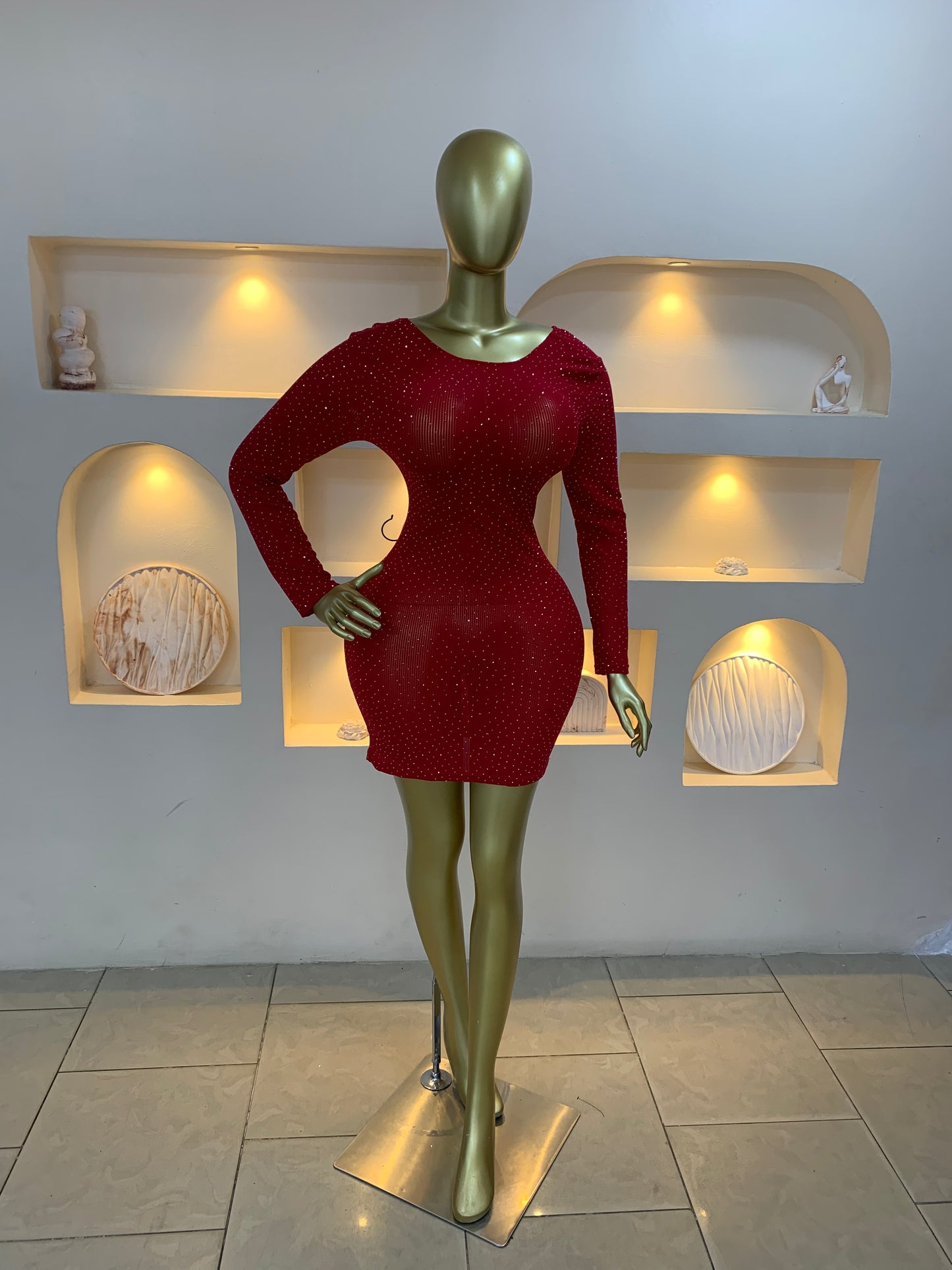 Rhinestone dress MW975