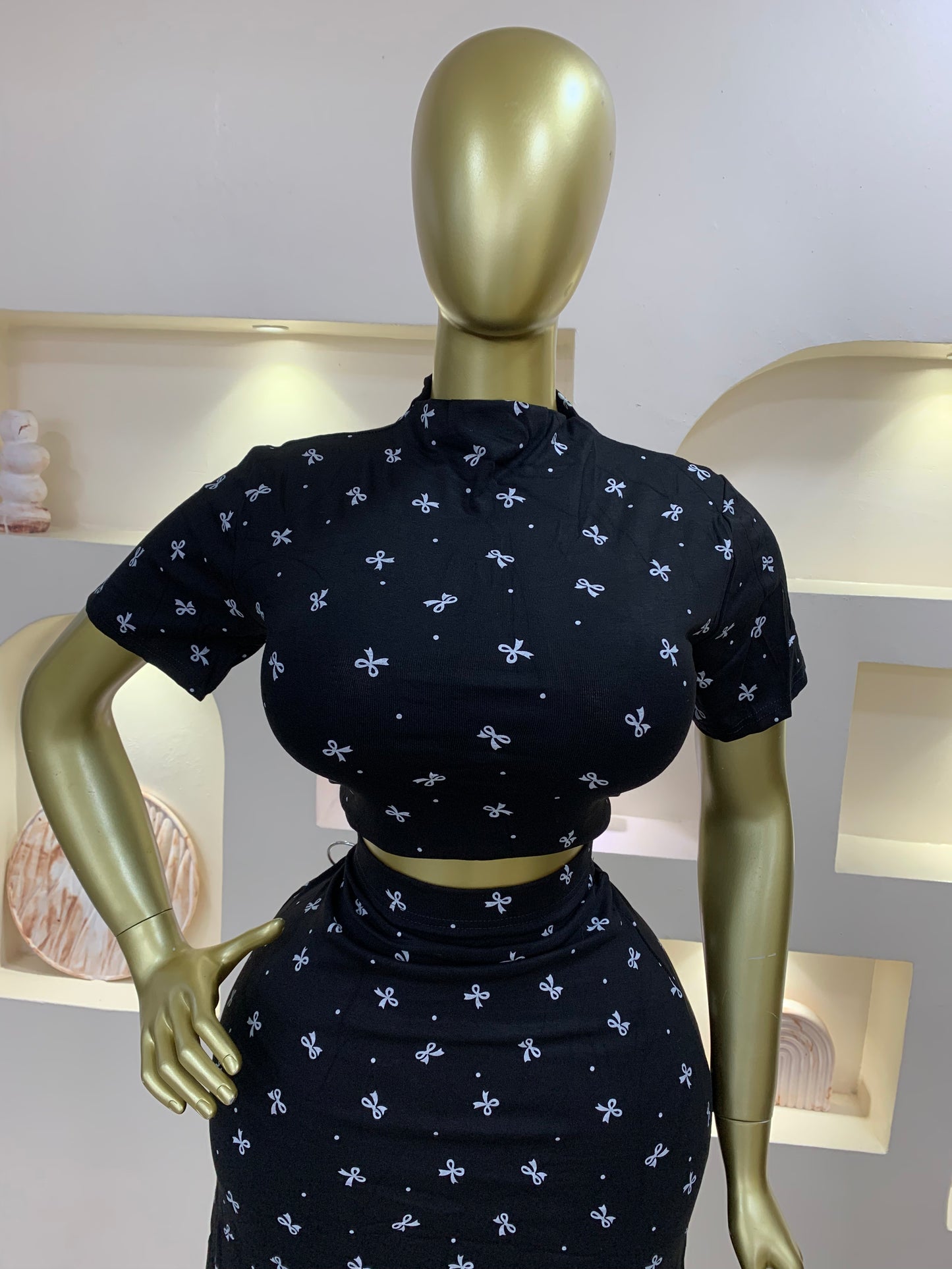 Bow Skirt Two Piece VBA112