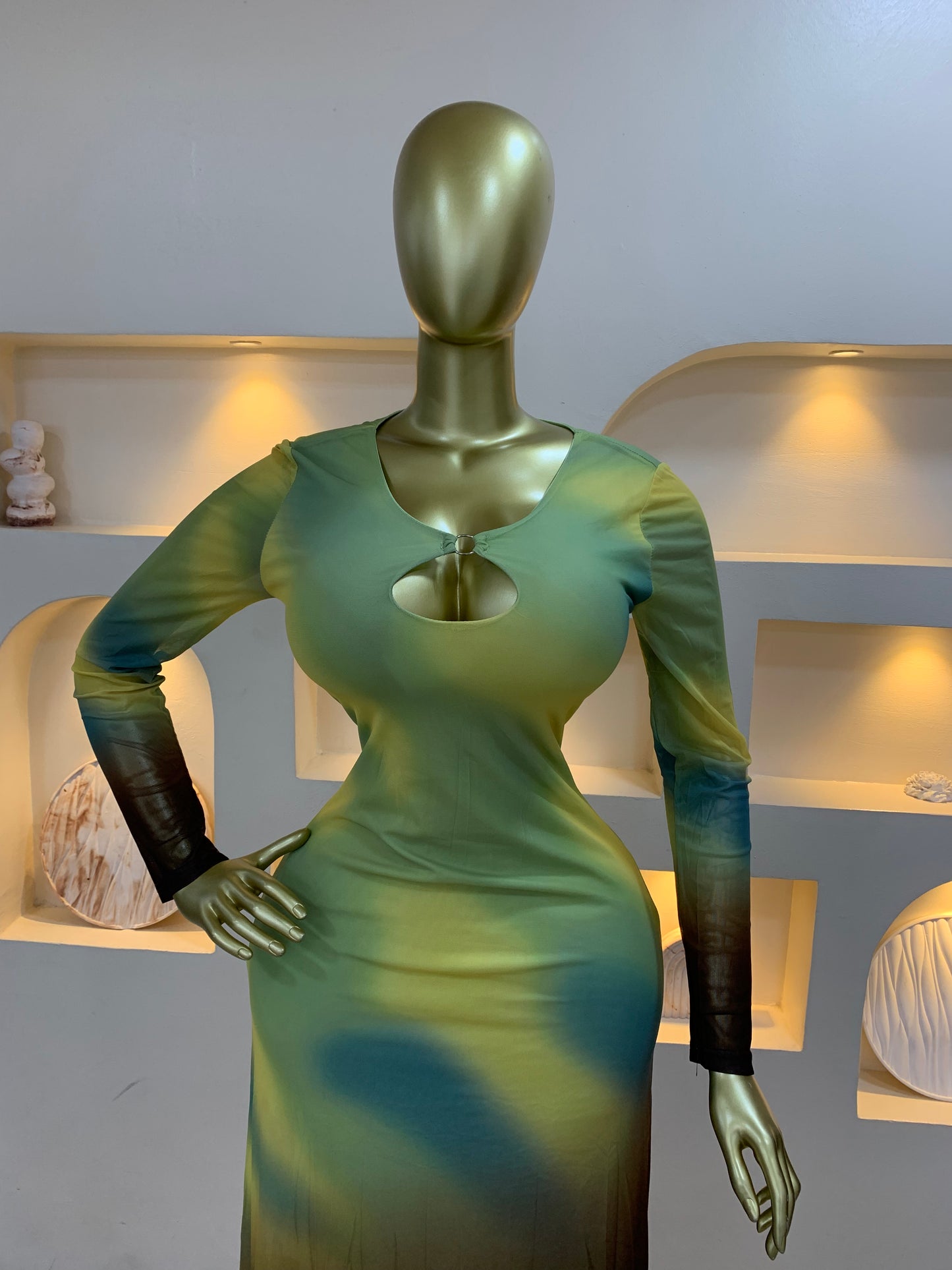 Ombre mesh Dress MW101
