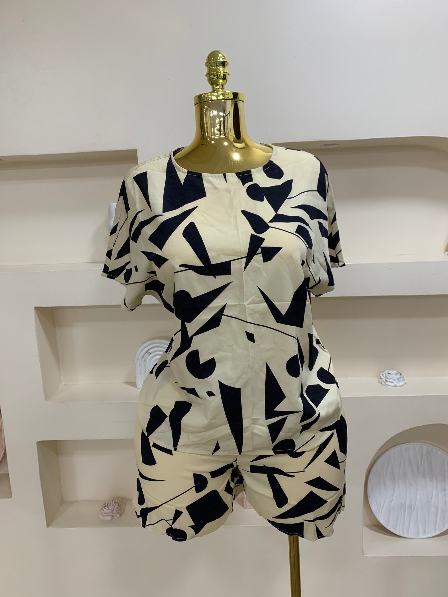 Short Chiffon Two Piece Set