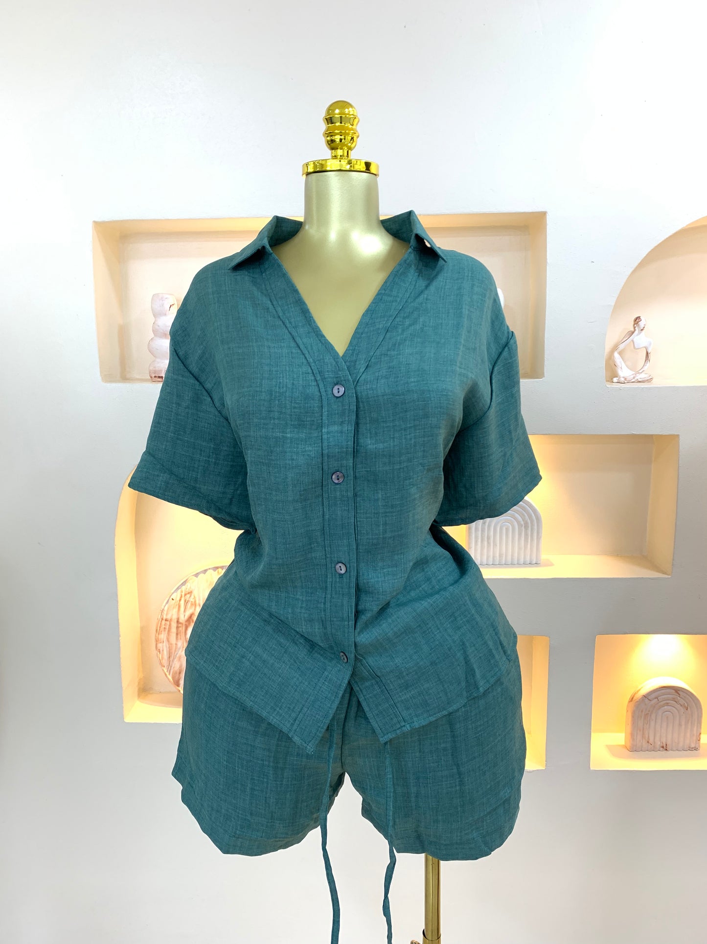Linen Short Two Piece MW1907