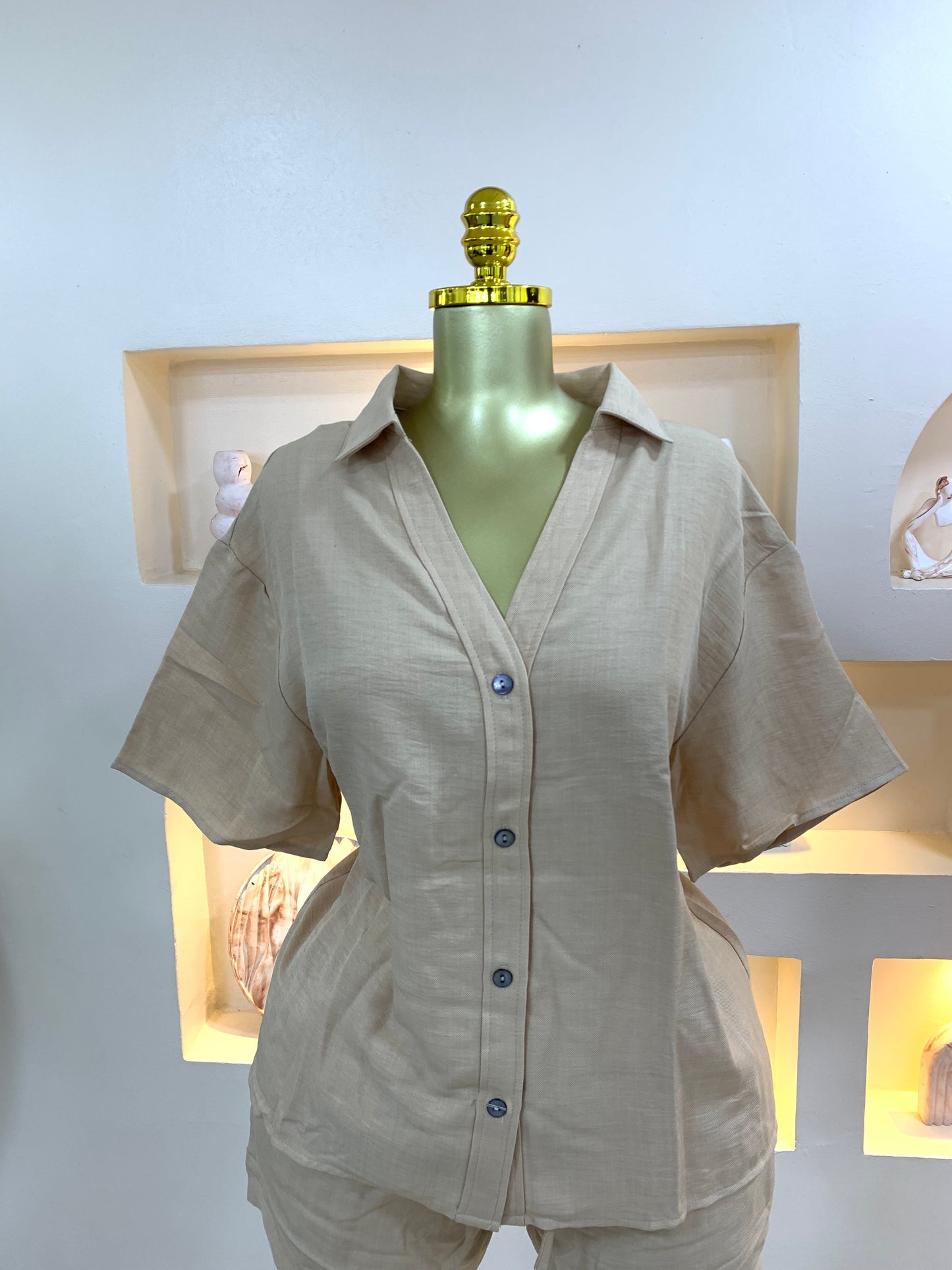 Linen Short Two Piece MW1907